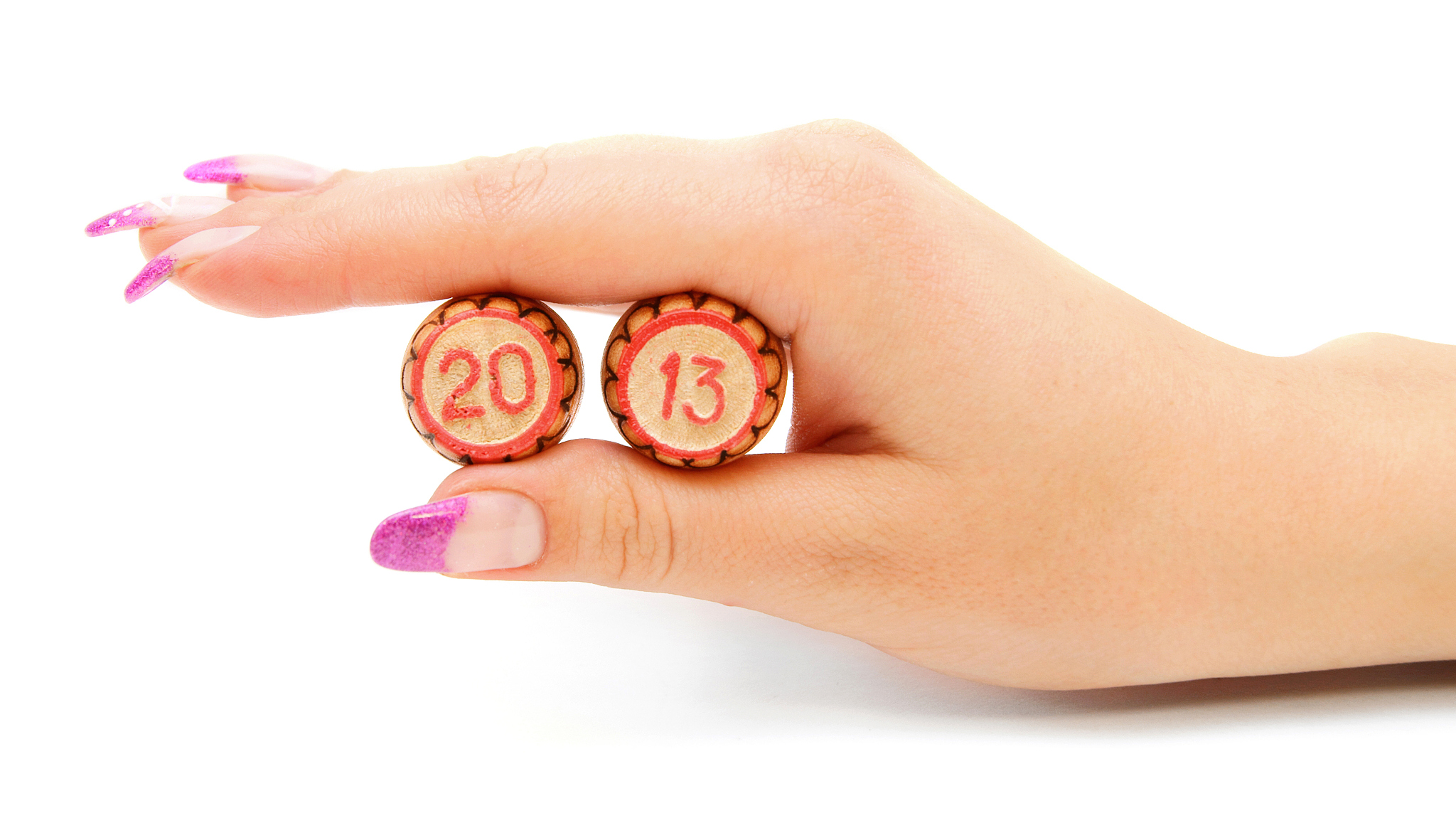 lottos in a hand. new 2013.