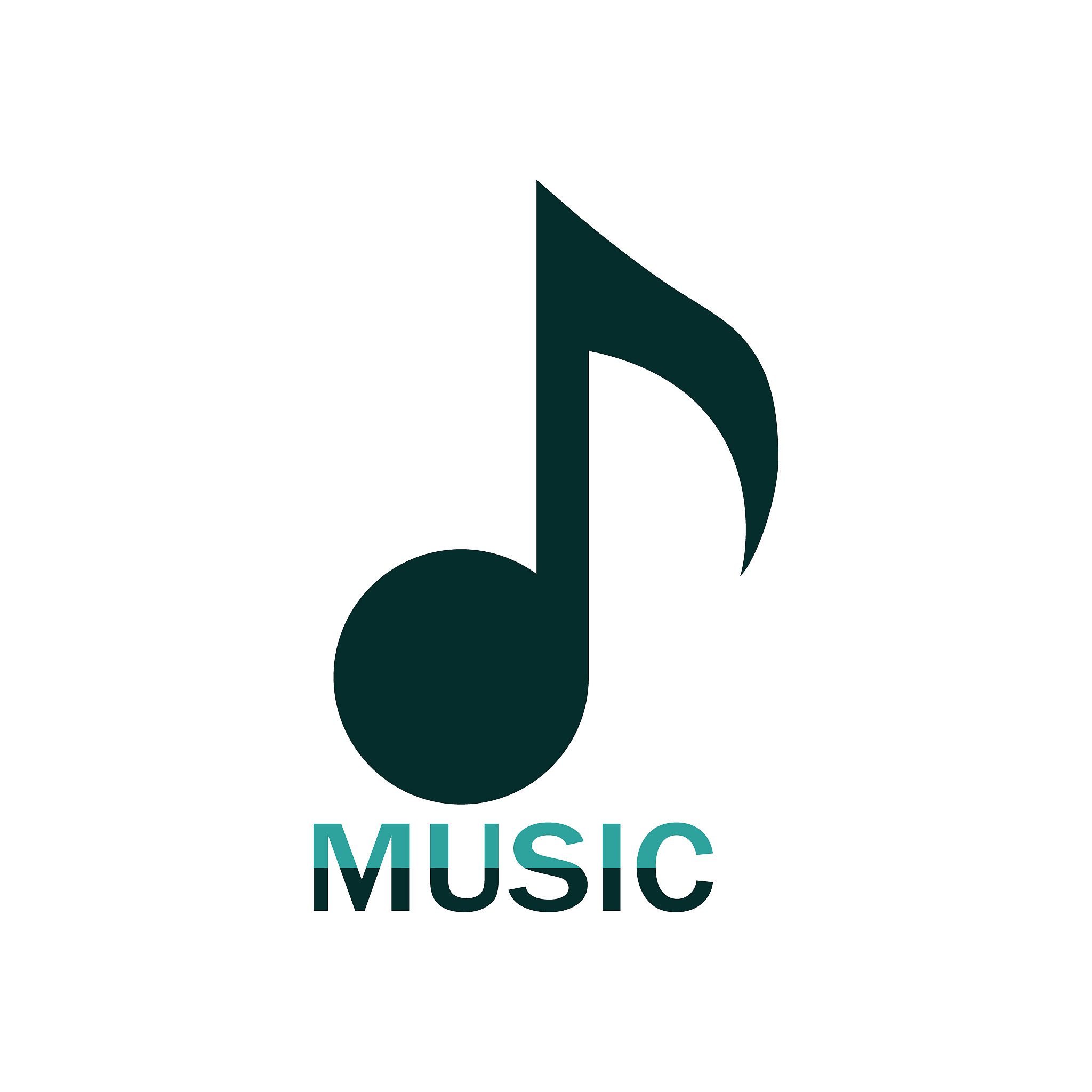 music note icon. vector illustration.