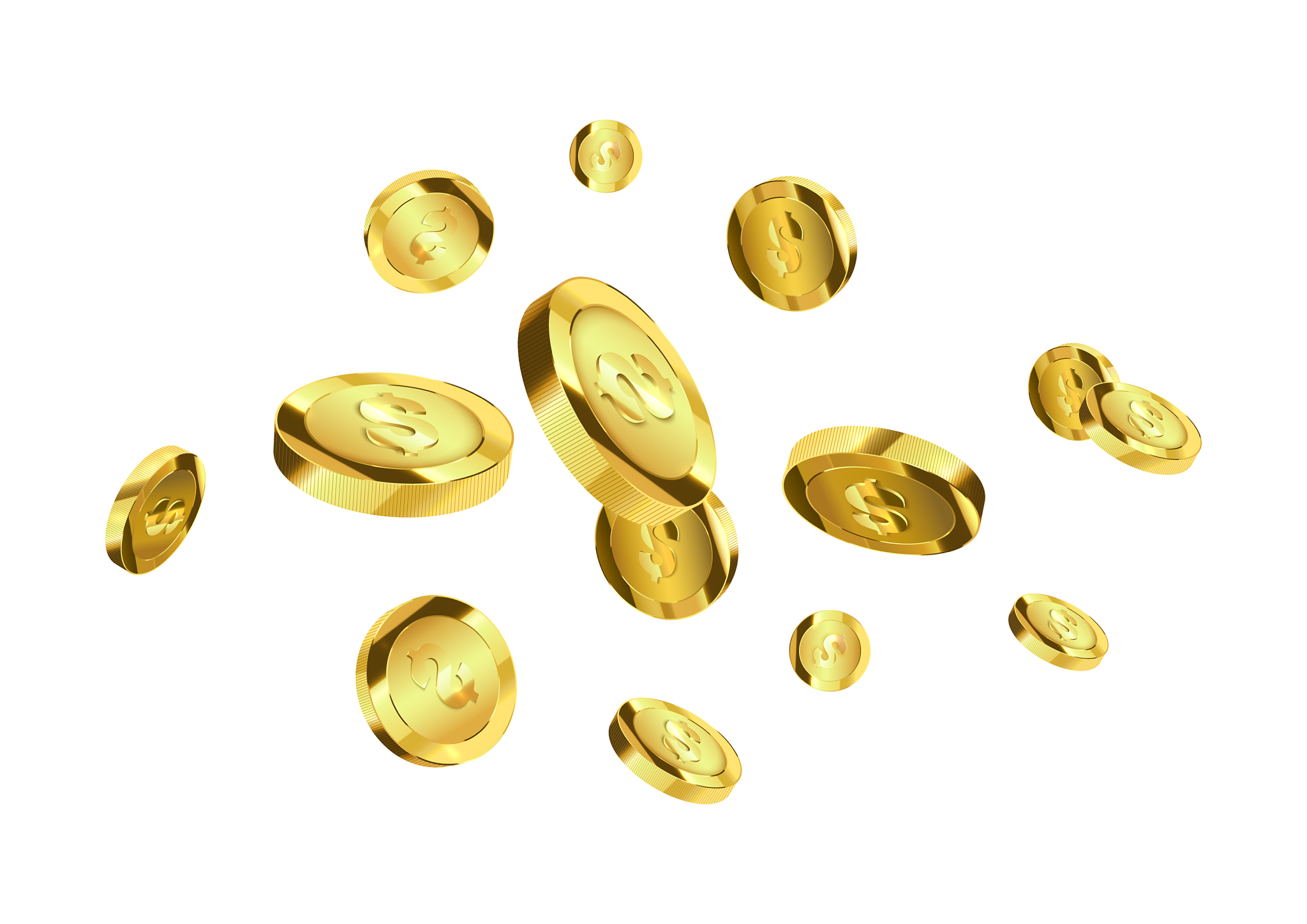 gold coins jackpot concept