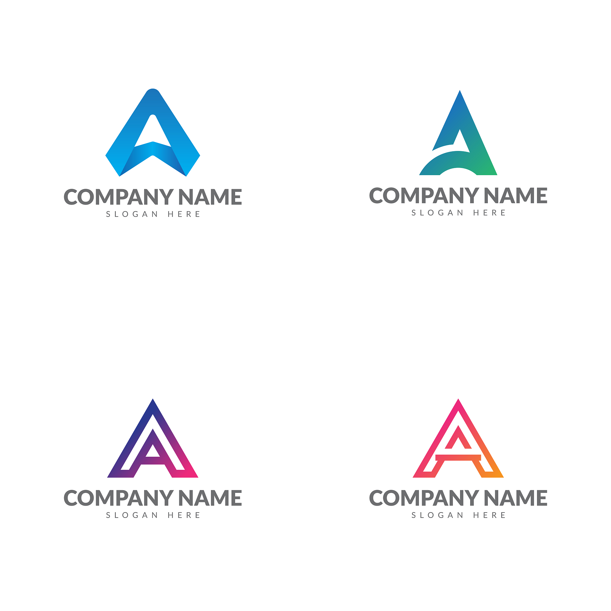 initial letter a logo template