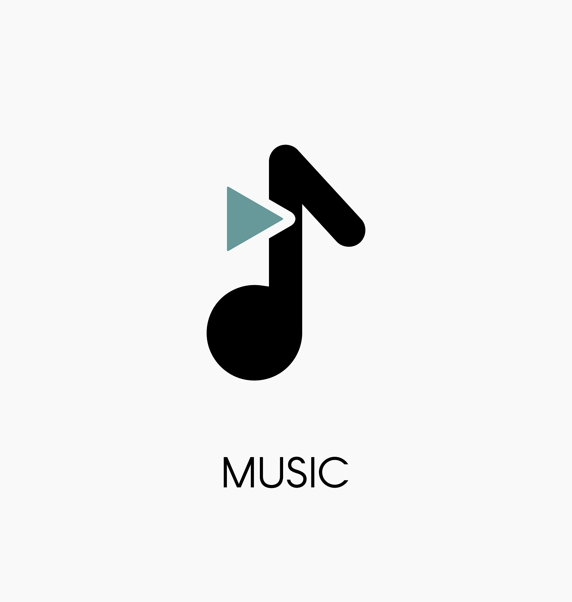 music icon play the music