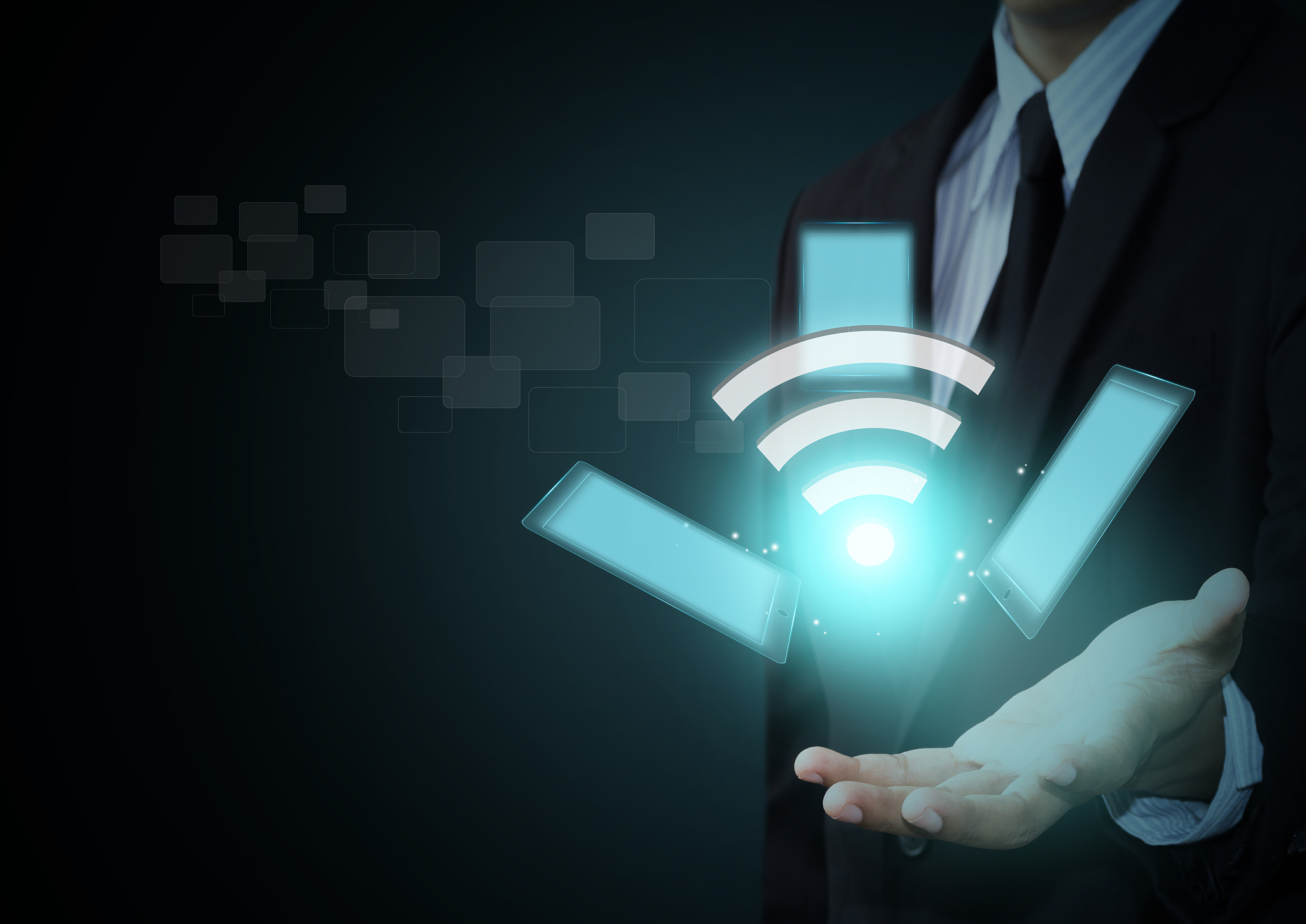 wifi symbol and touch pad technology
