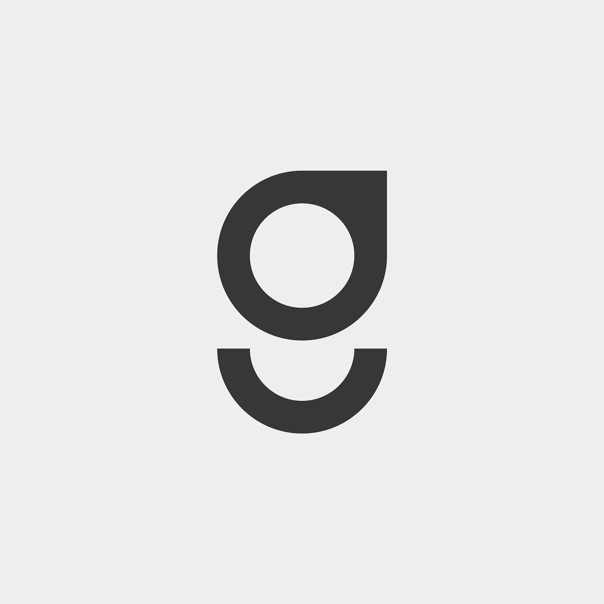 simple initial letter g logo design flat