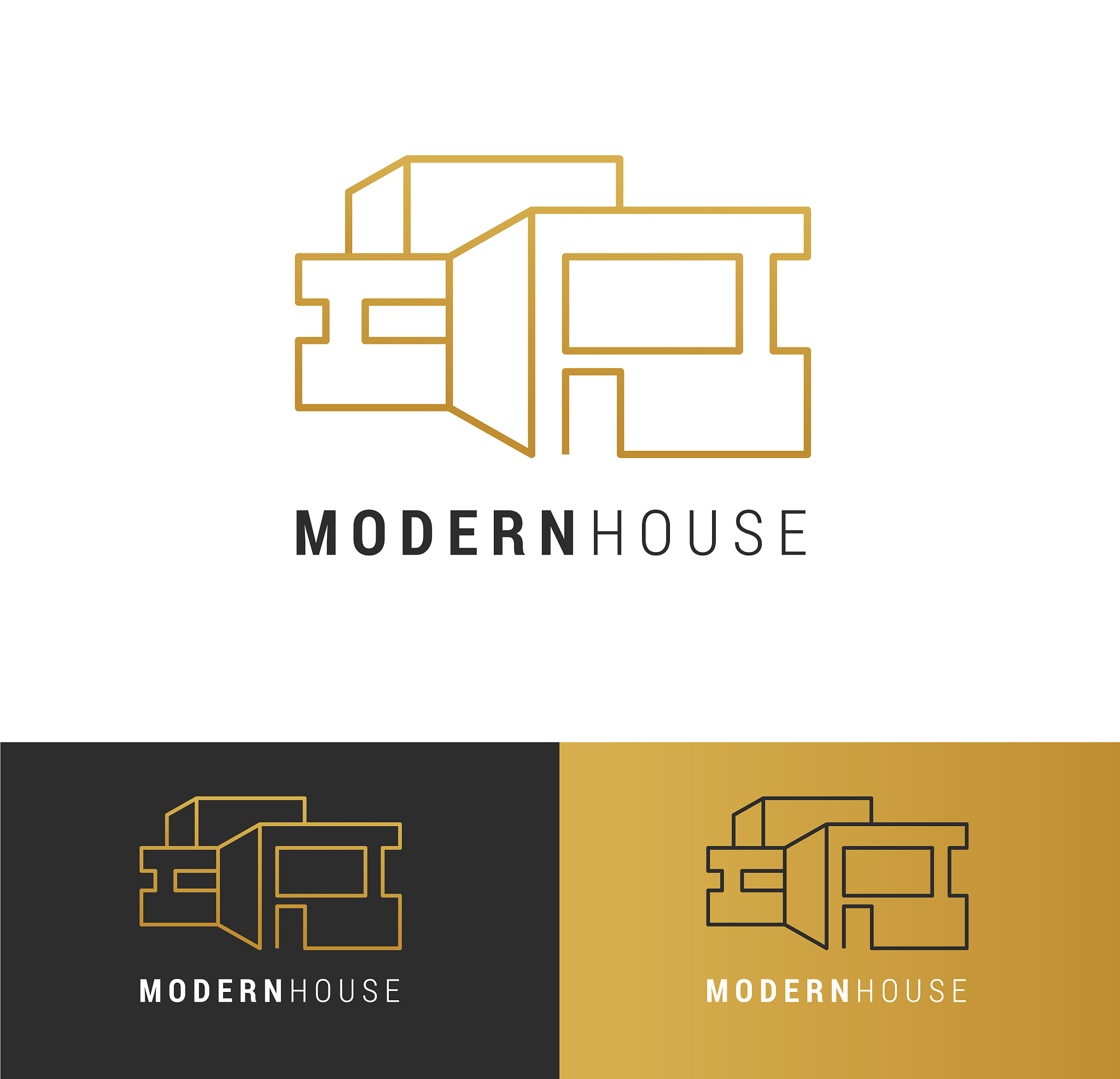 real estate logo building development set of