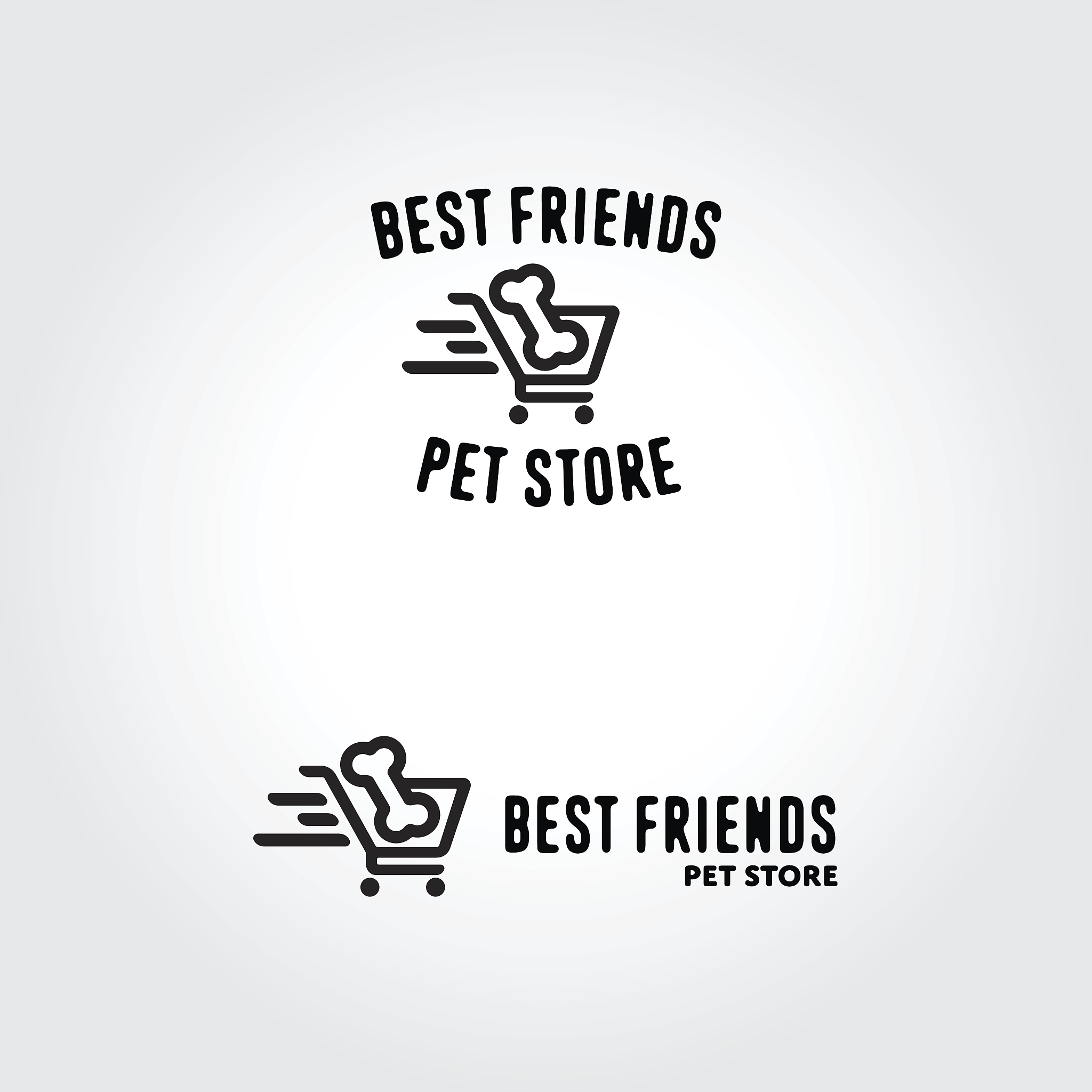 pet store funny logo template