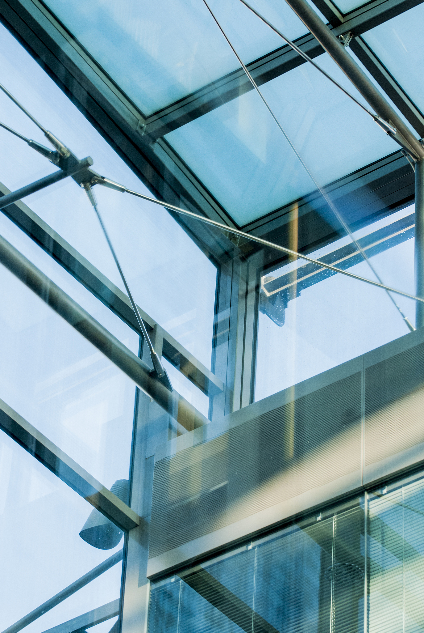 interior view of office building windows