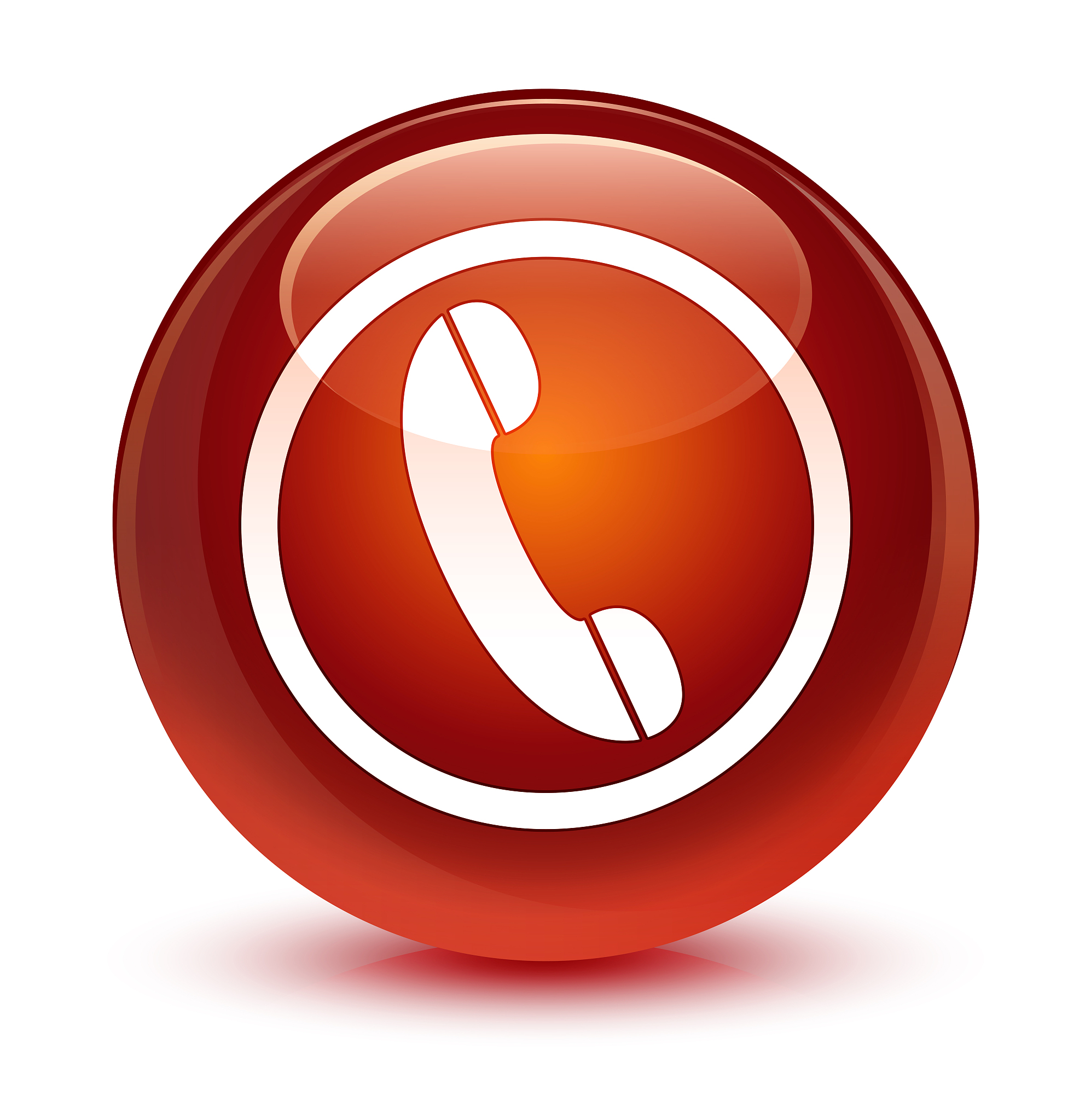 phone icon glassy brown round button