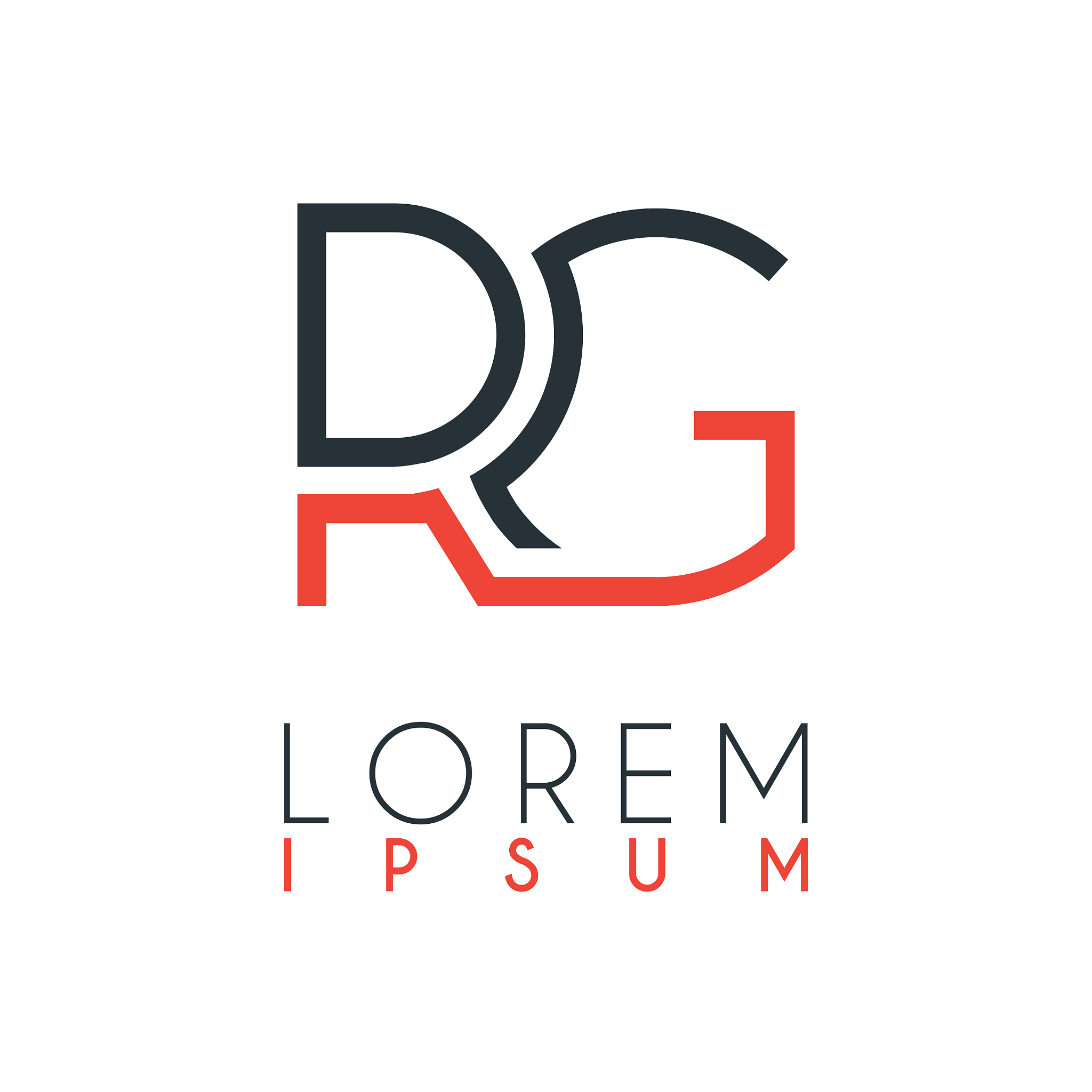 the logo between letter r and letter g or rg