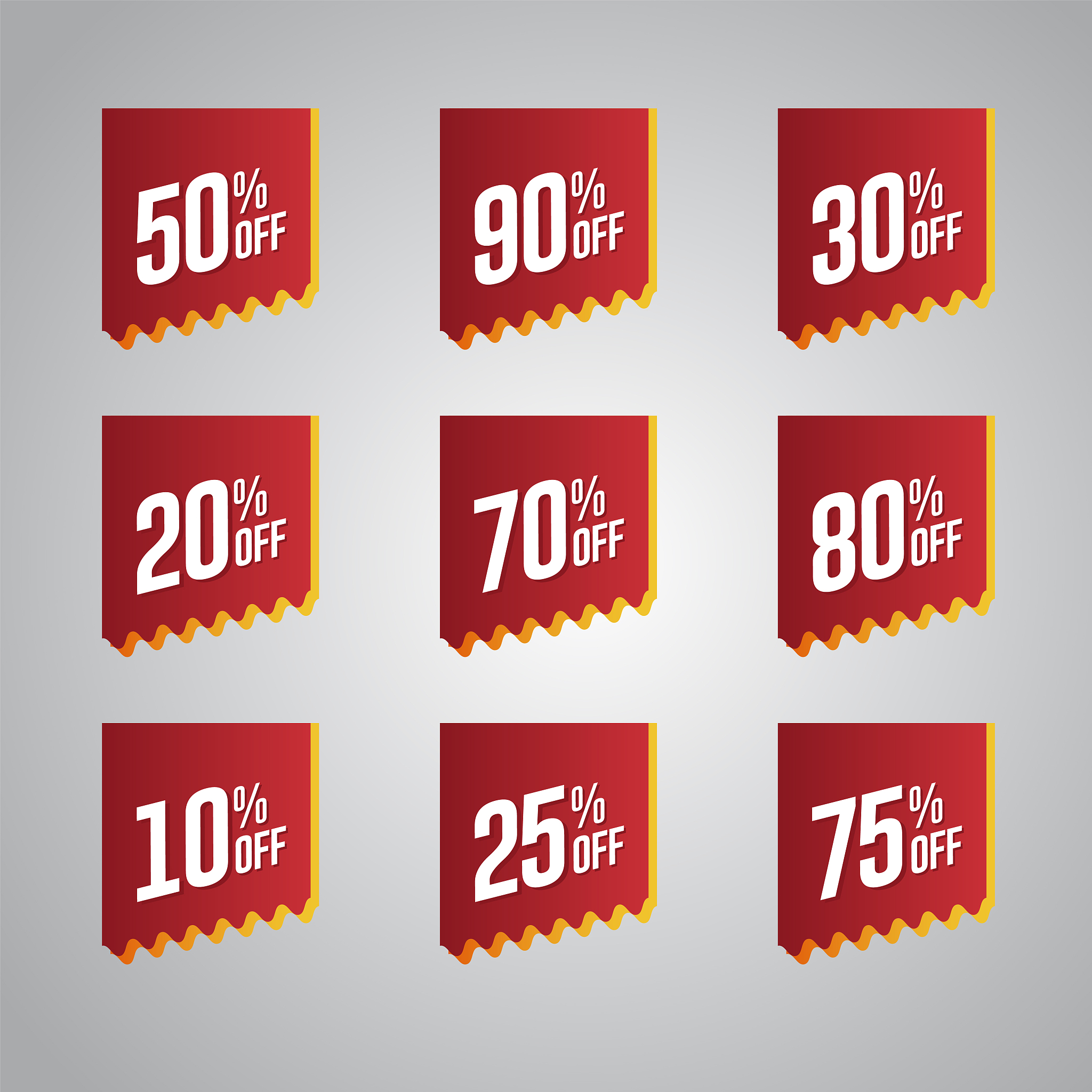set of discount offer price label, symbol for advertising campai