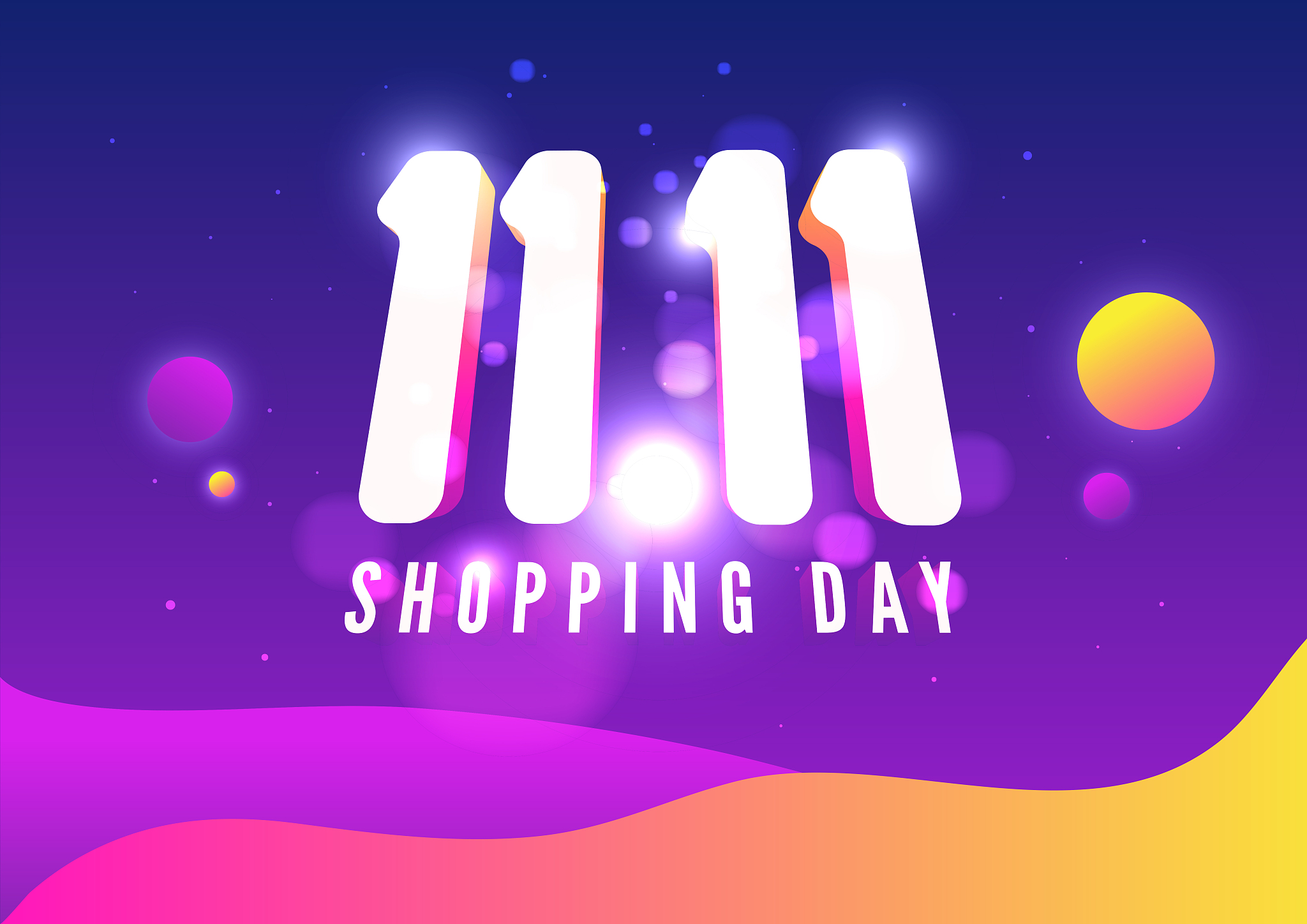 11.11 online shopping sale poster or flyer design. singles day s