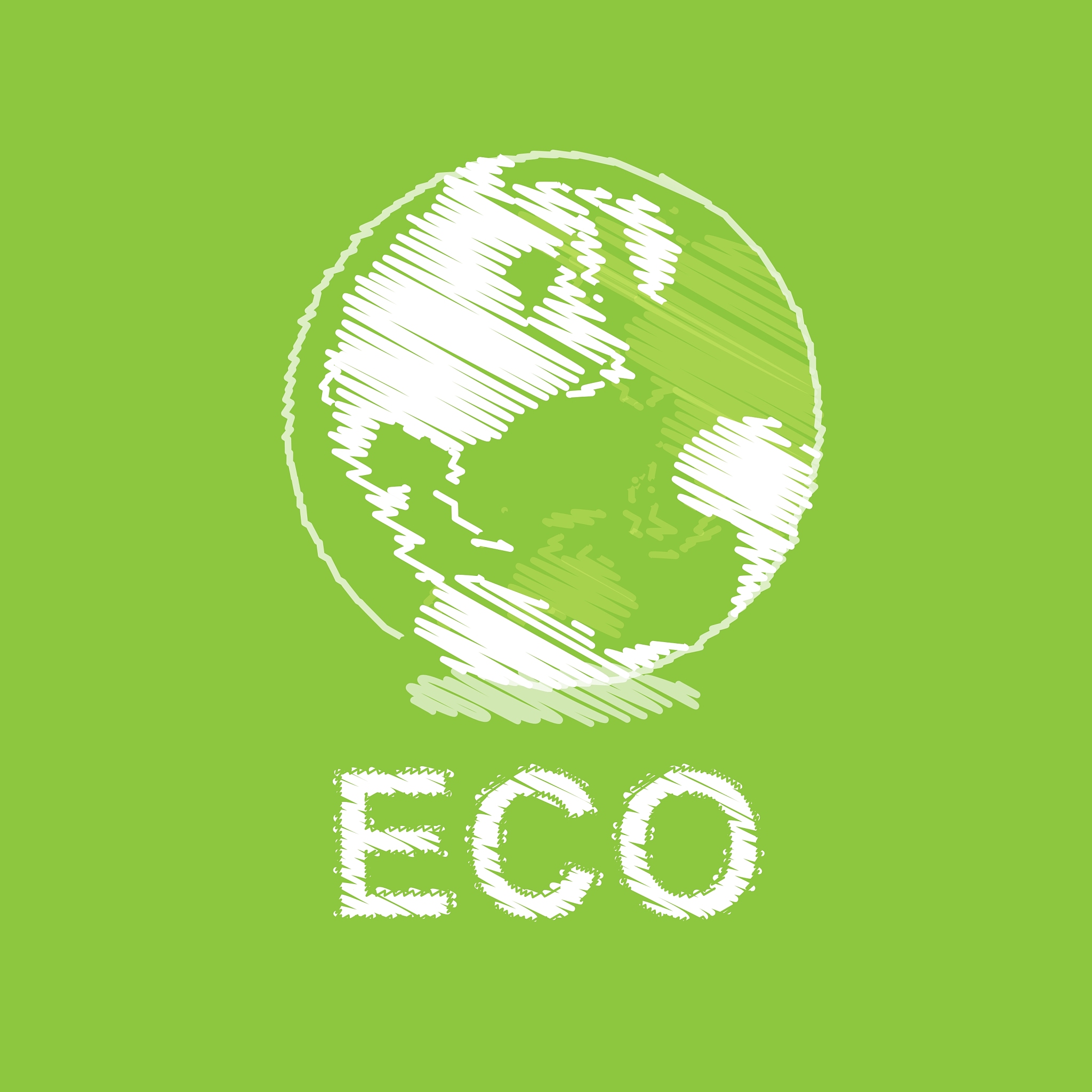 green eco and globe design