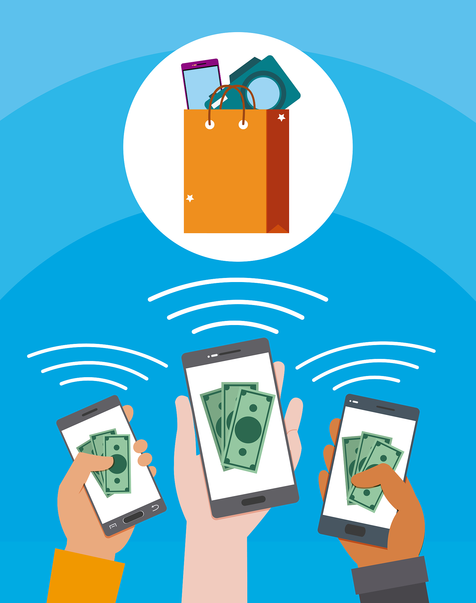 shopping online from smartphone