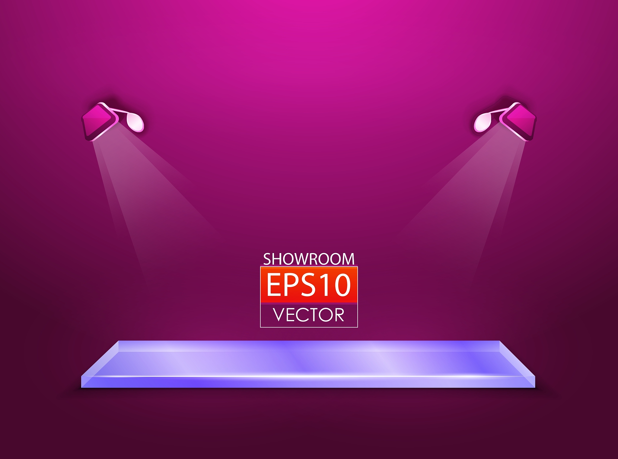 showroom with spotlights