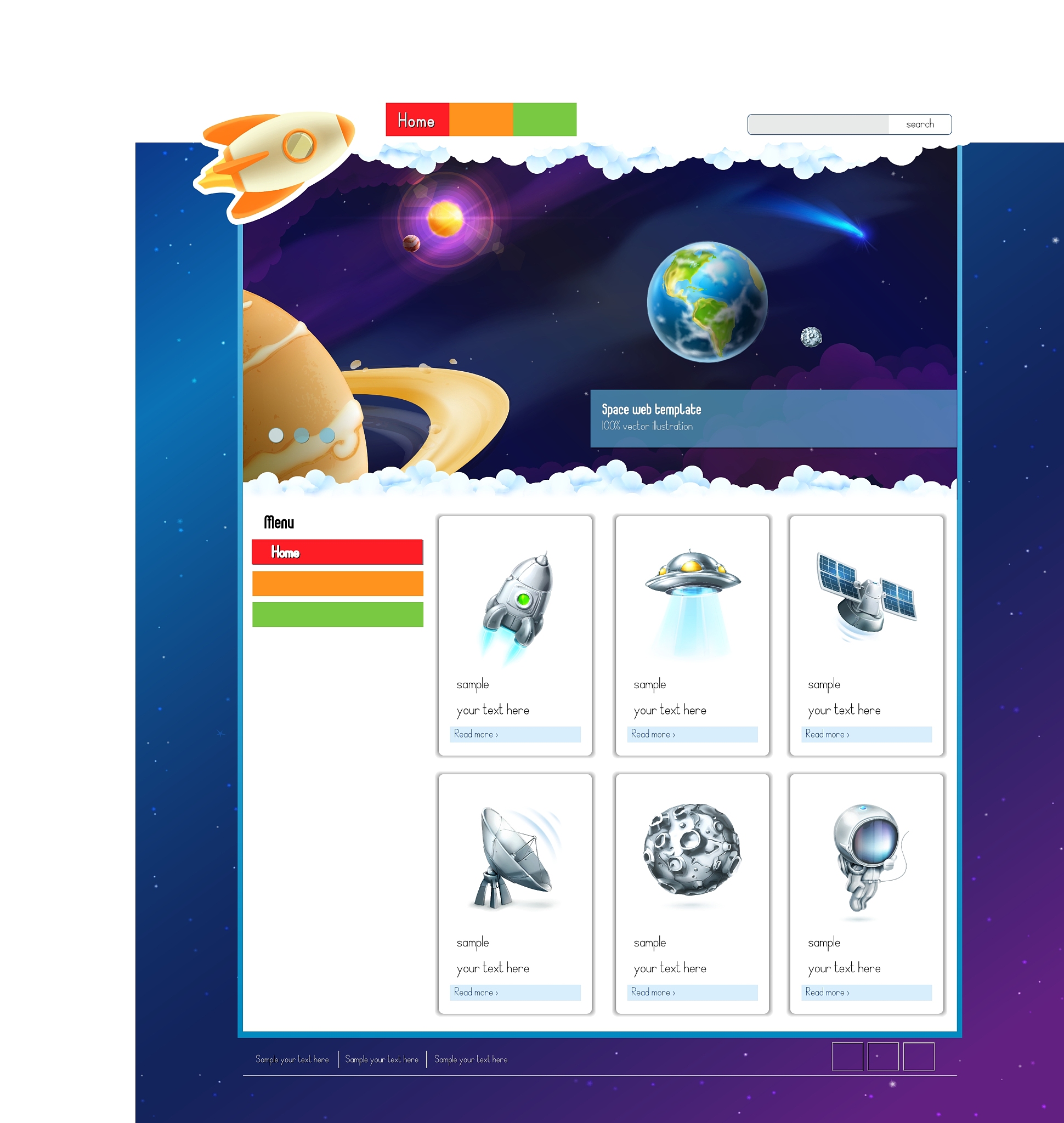 space website template