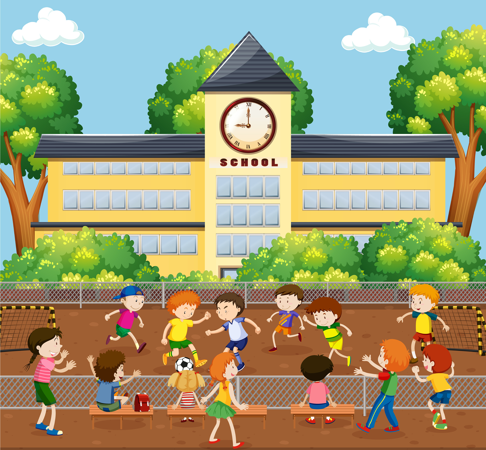children playing soccer on field