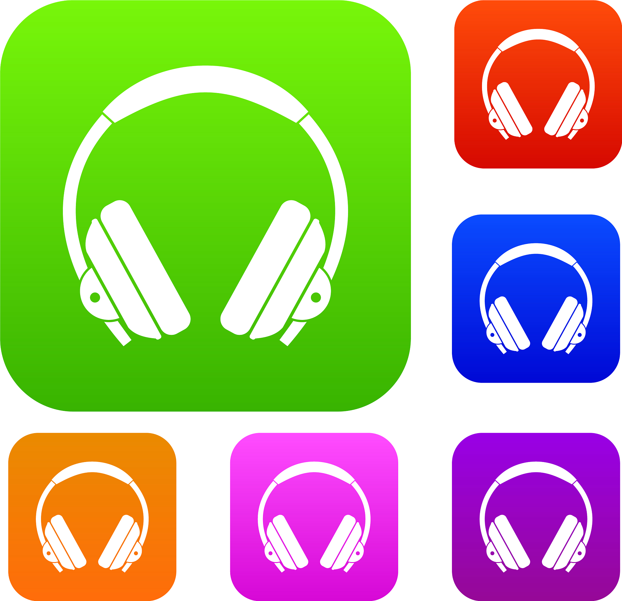 headphone set color collection