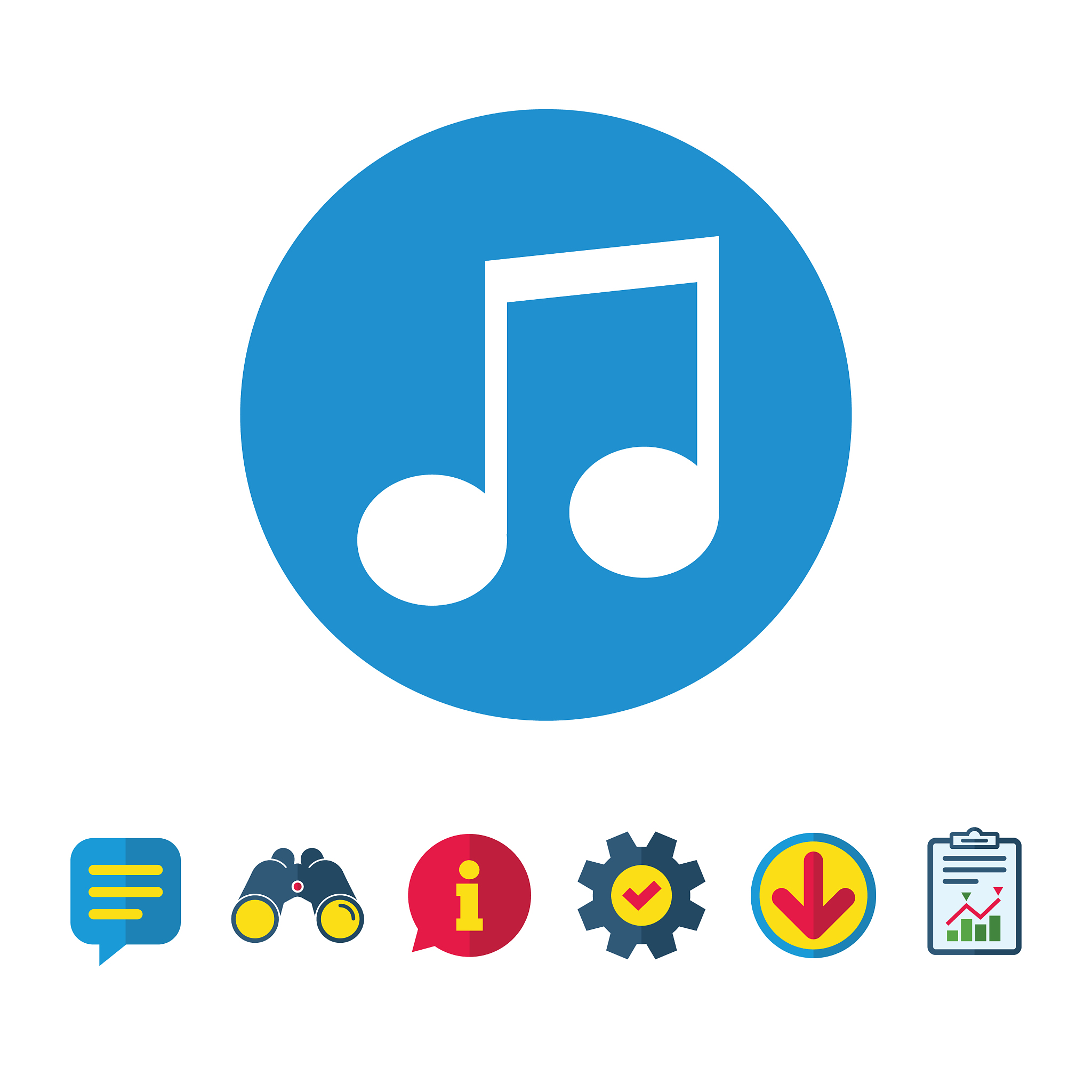 music note sign icon musical symbol