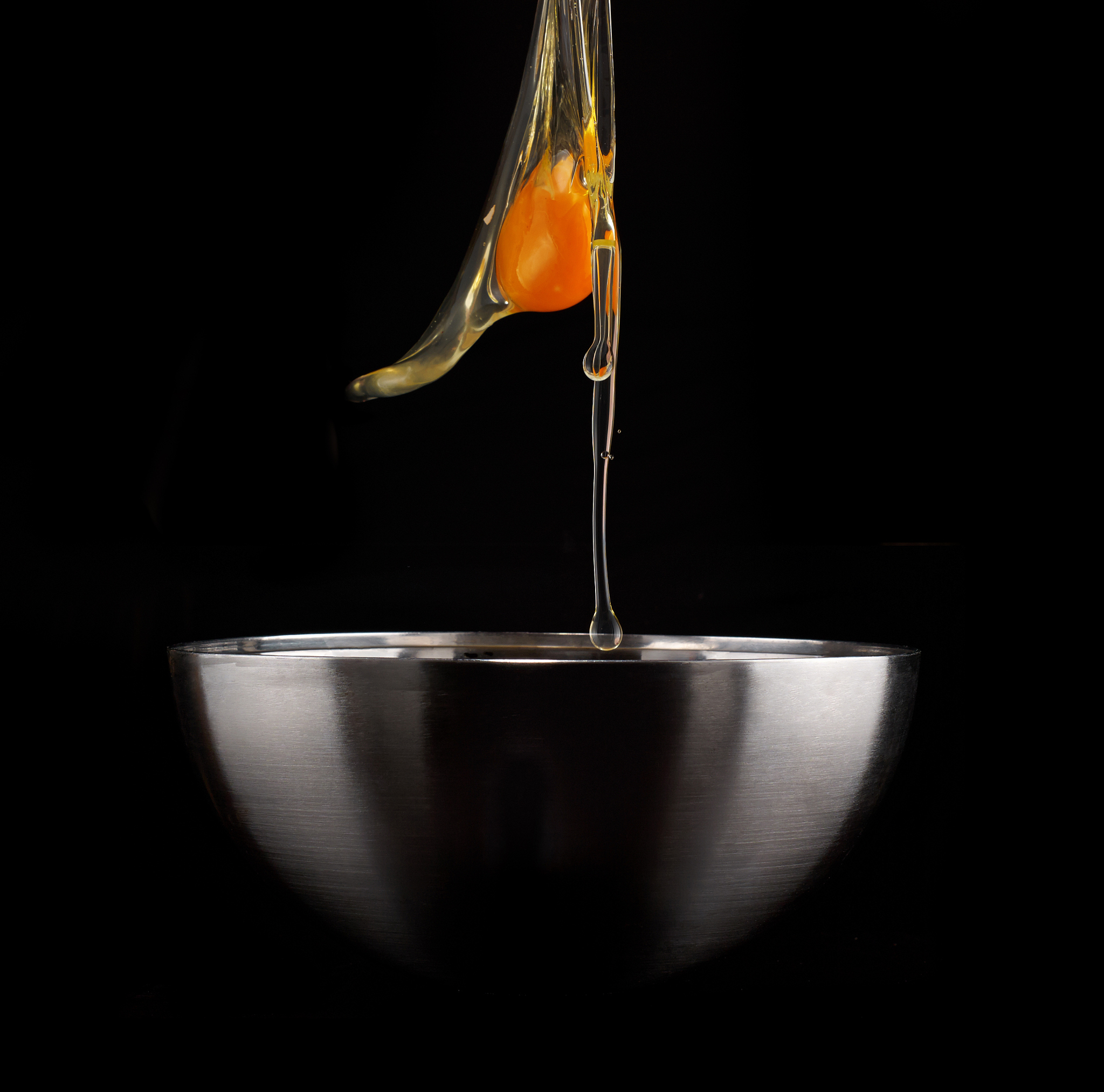 egg yolk dripping.