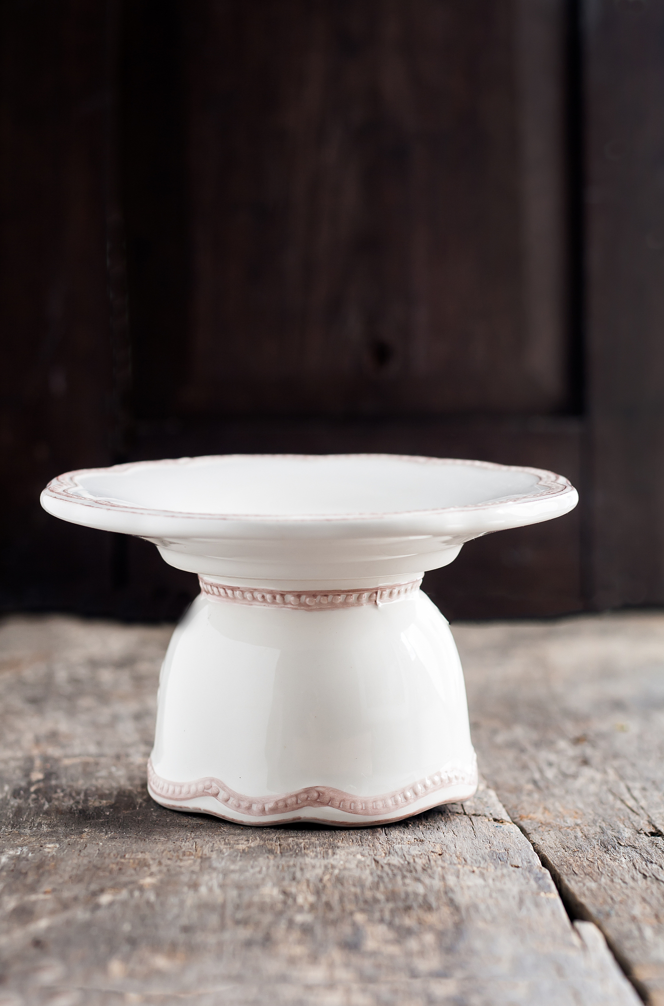 empty palm cake in the style  provence on  wooden background