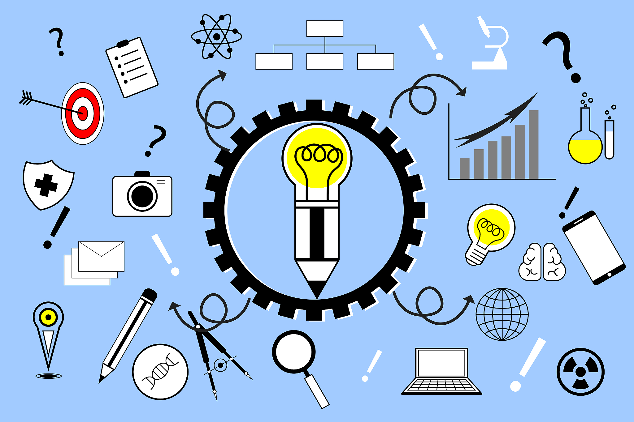 creative idea with thinking concept
