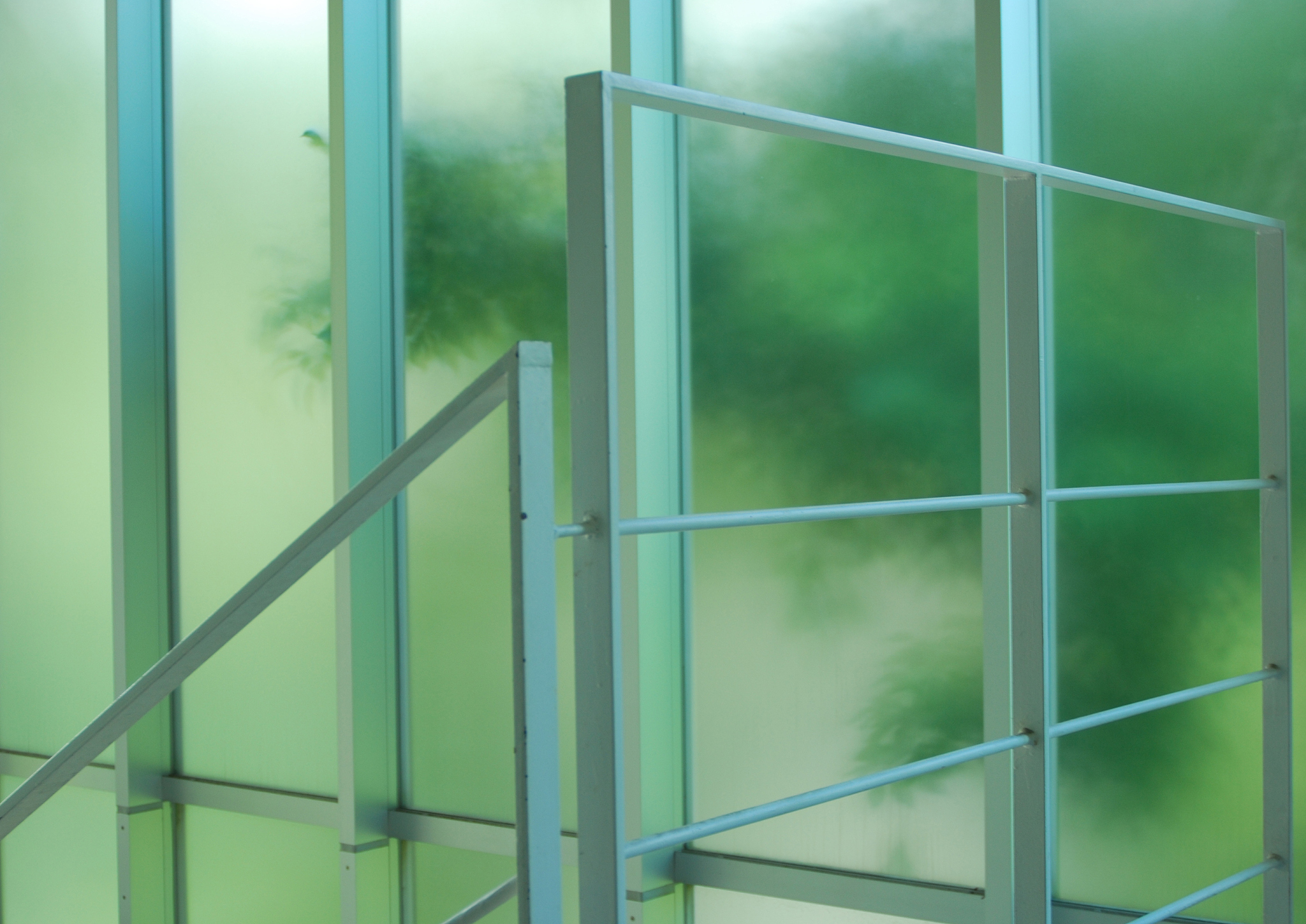 modern architectural interior and green environment