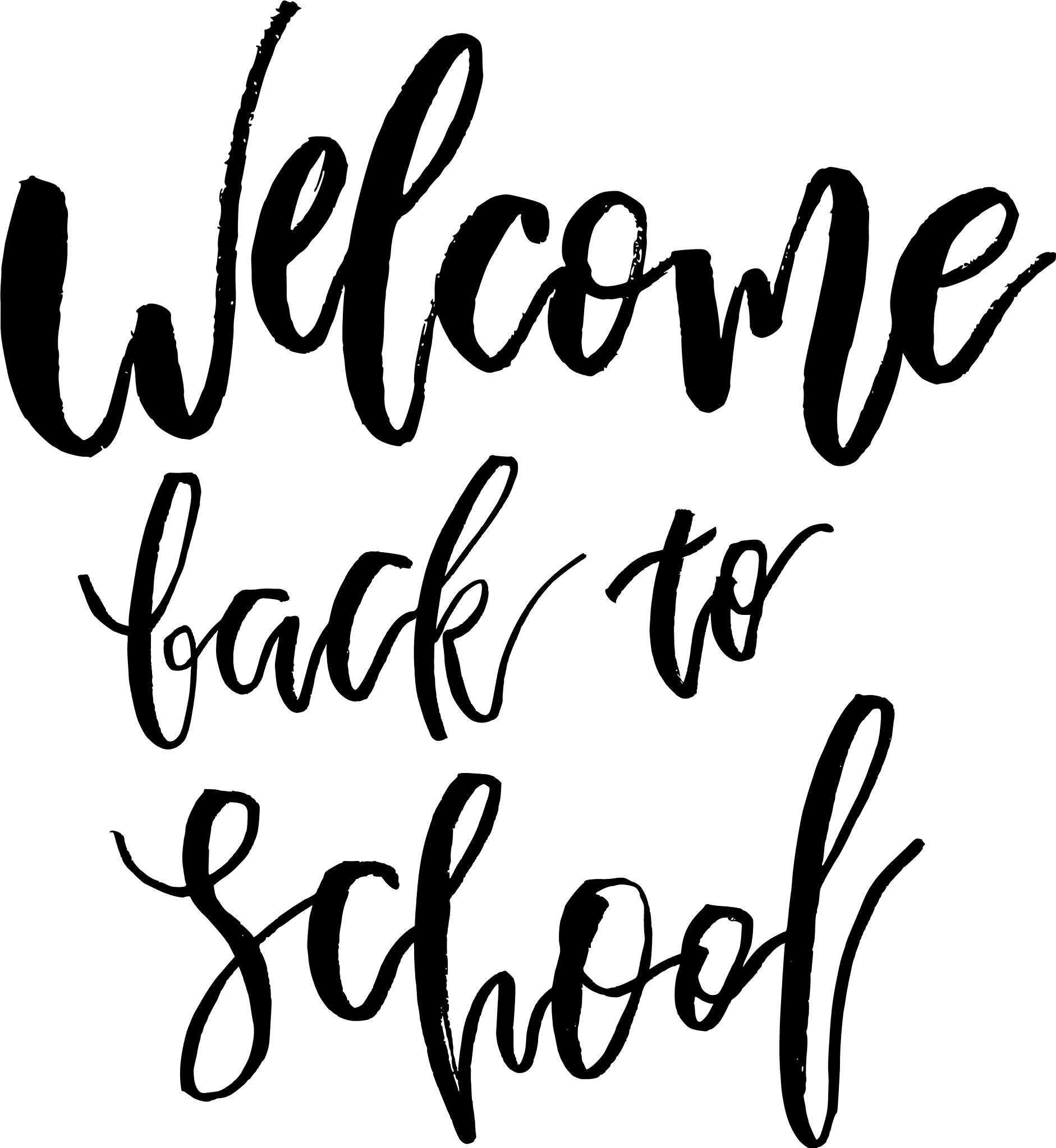 welcome back to school lettering text logo