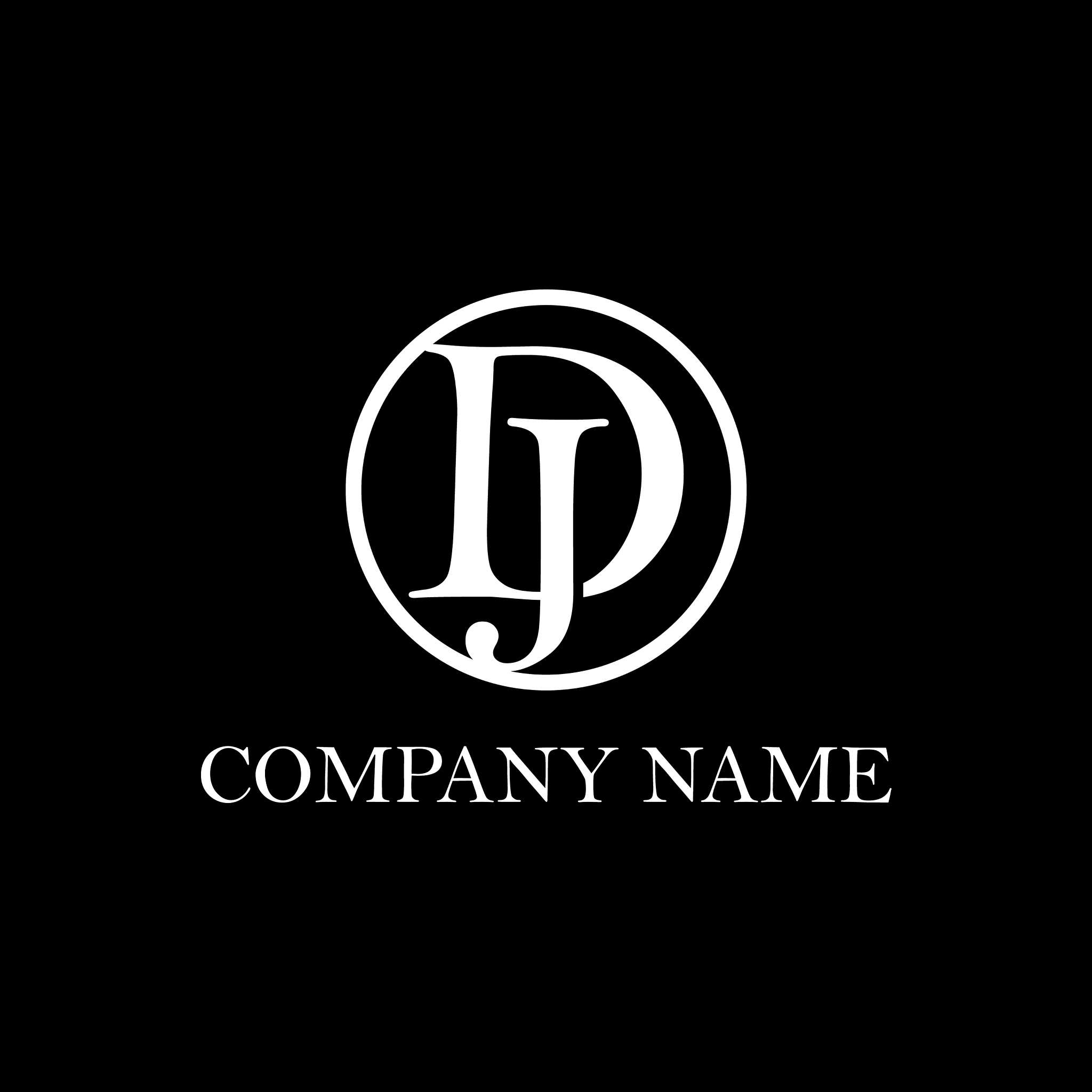 letter dj logo design inspiration clean and