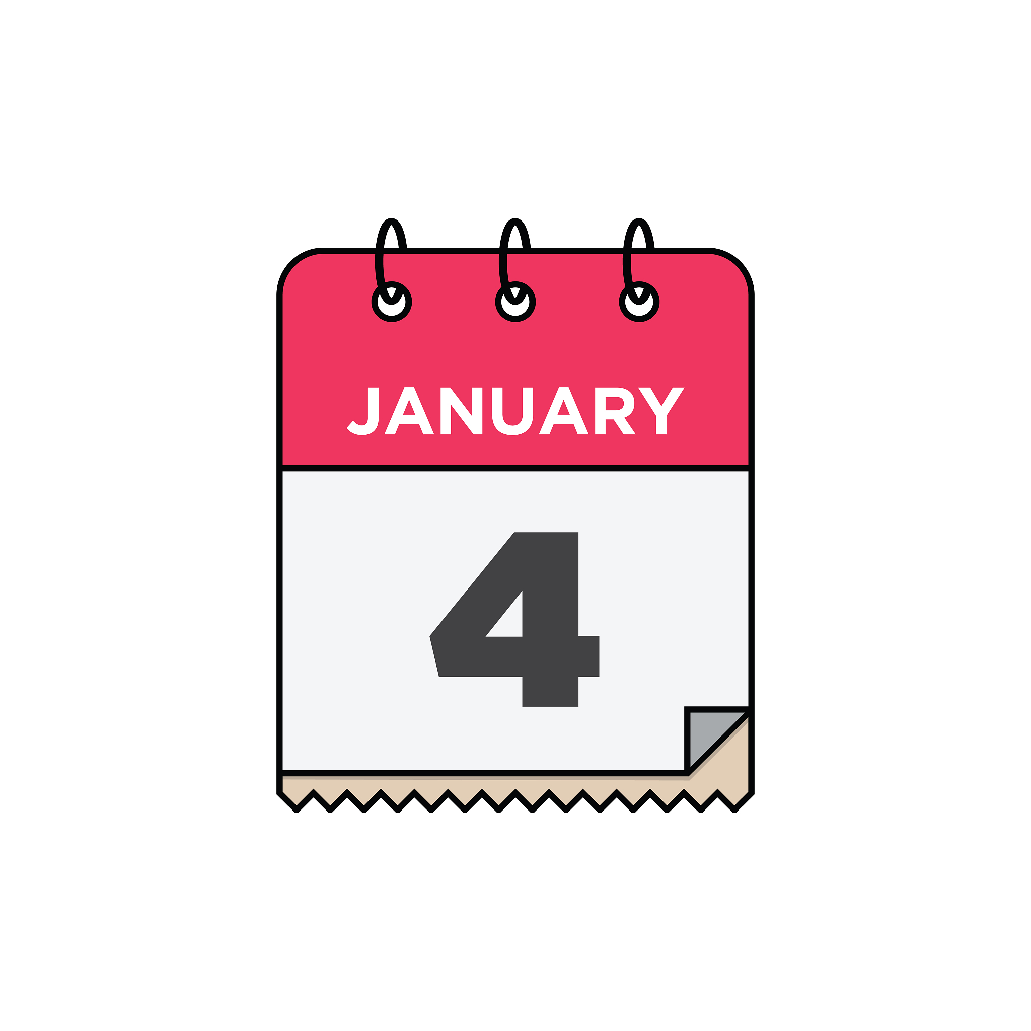 january calendar icon stock illustration