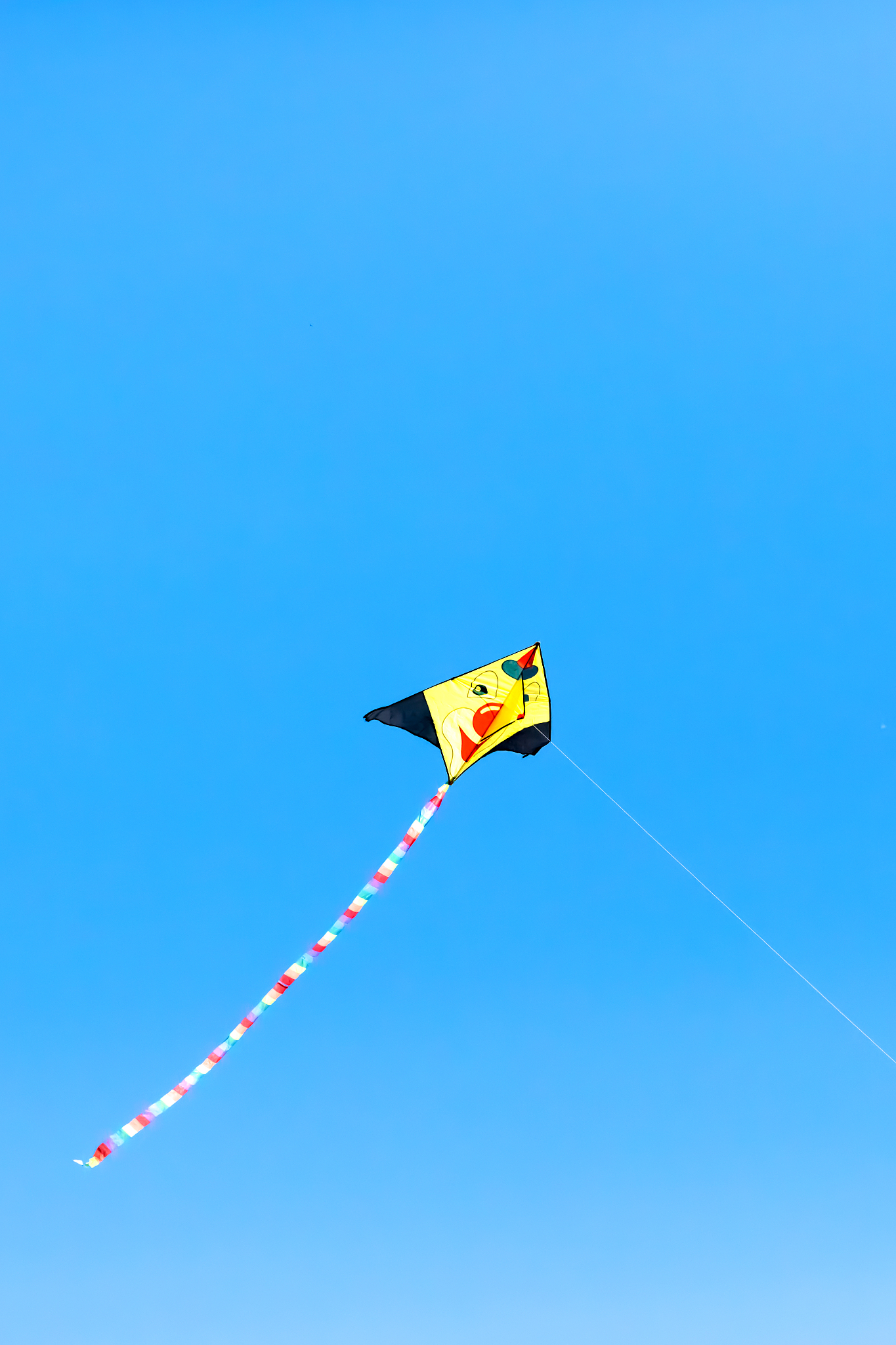 kite flying in a blue sky