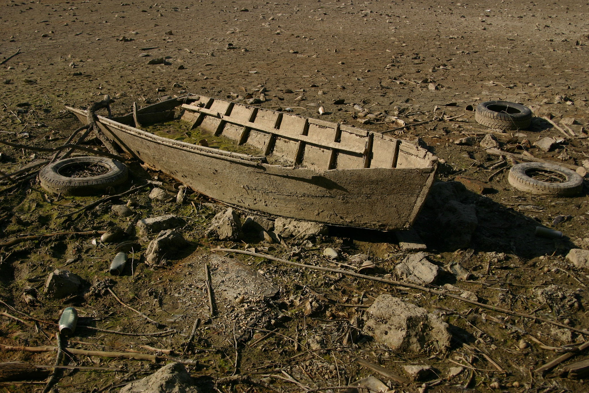 boat in the desert