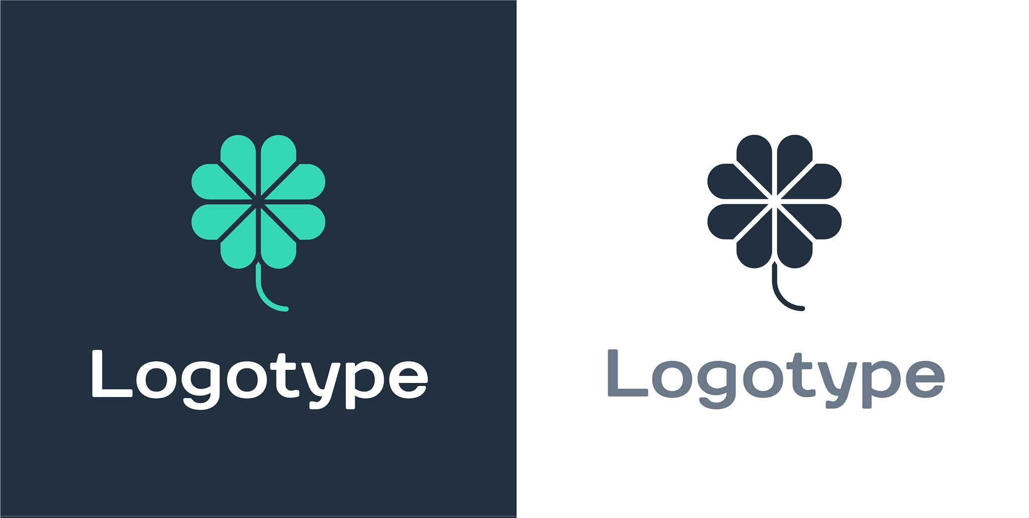 logotype casino slot machine with clover symbol