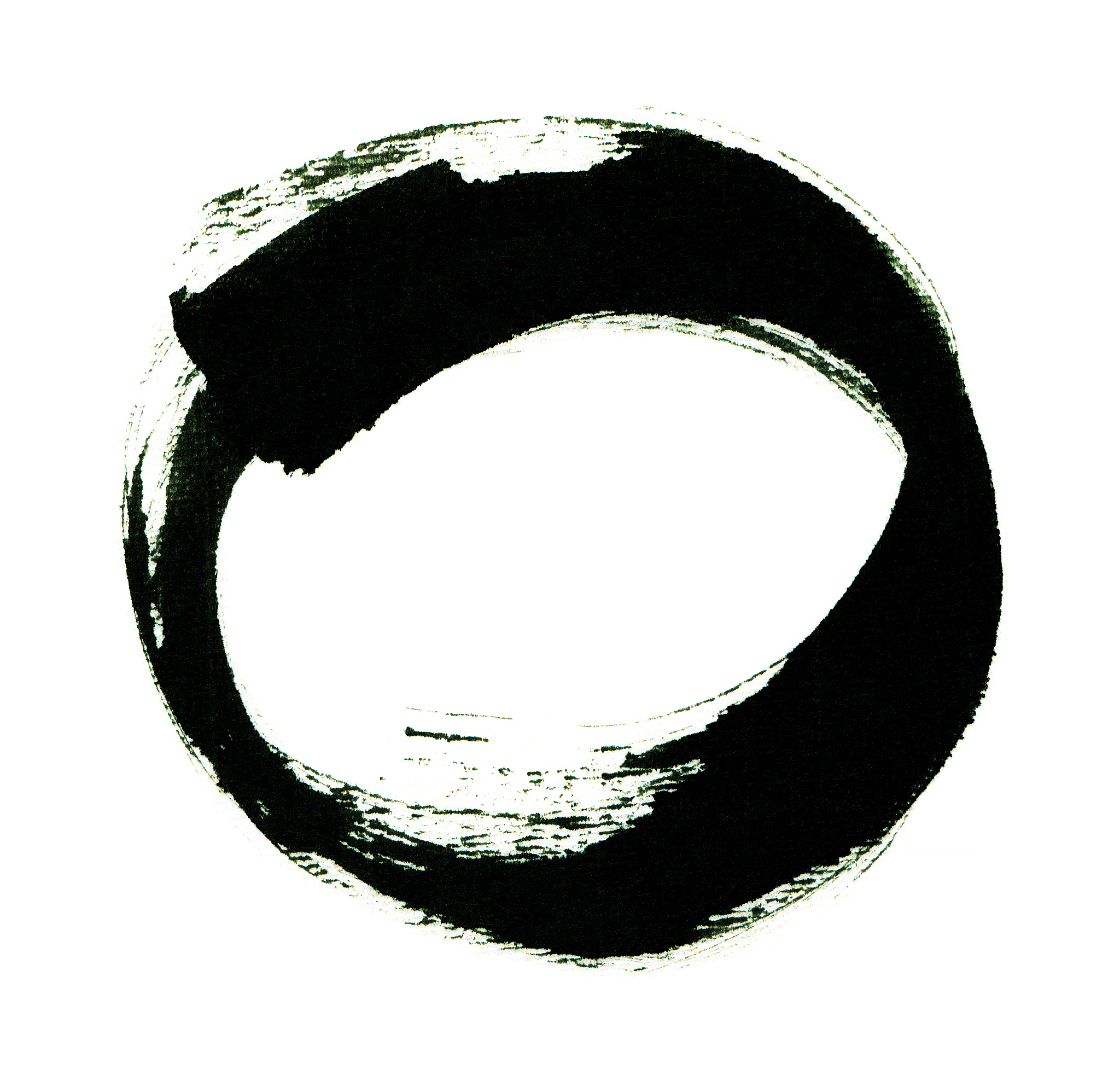 black color paint with brush stroke isolated on white background
