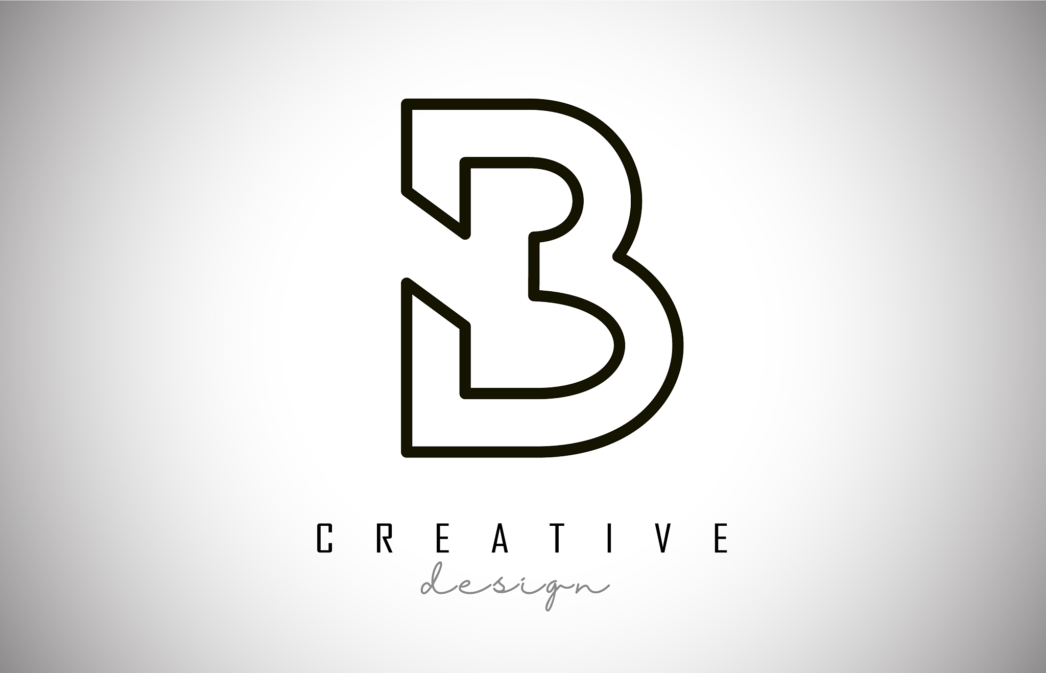 b letter logo monogram design creative b letter