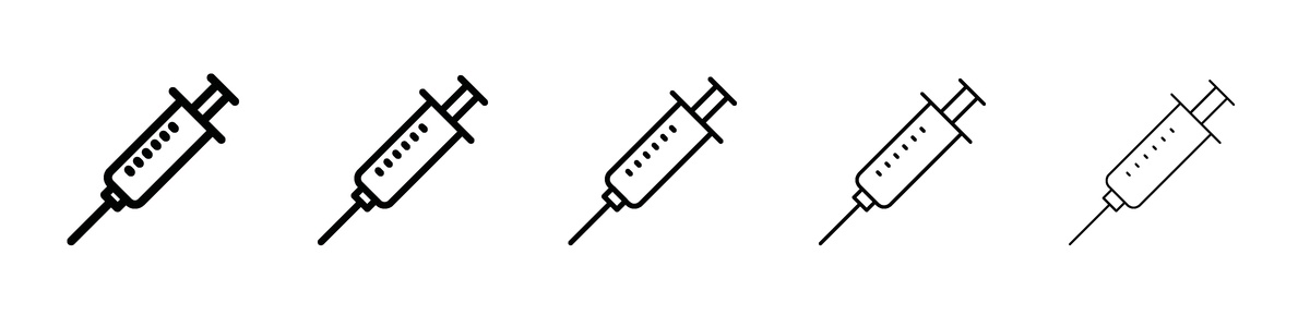 像疫苗注射器的中性笔