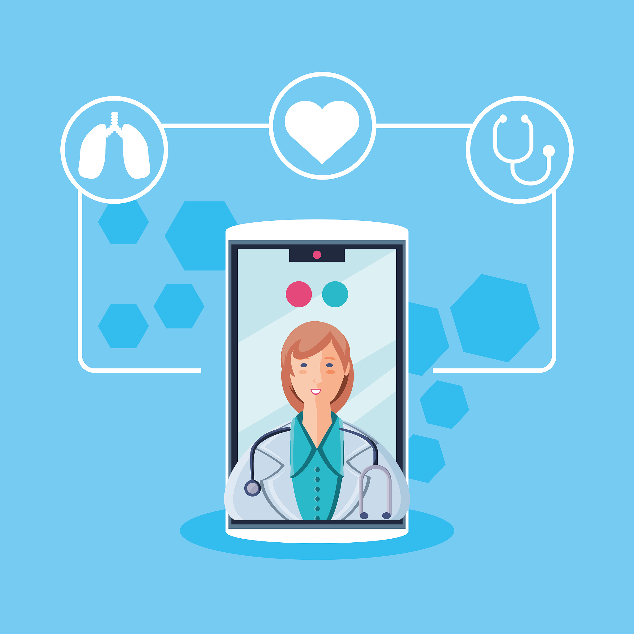 smartphone with online medical support