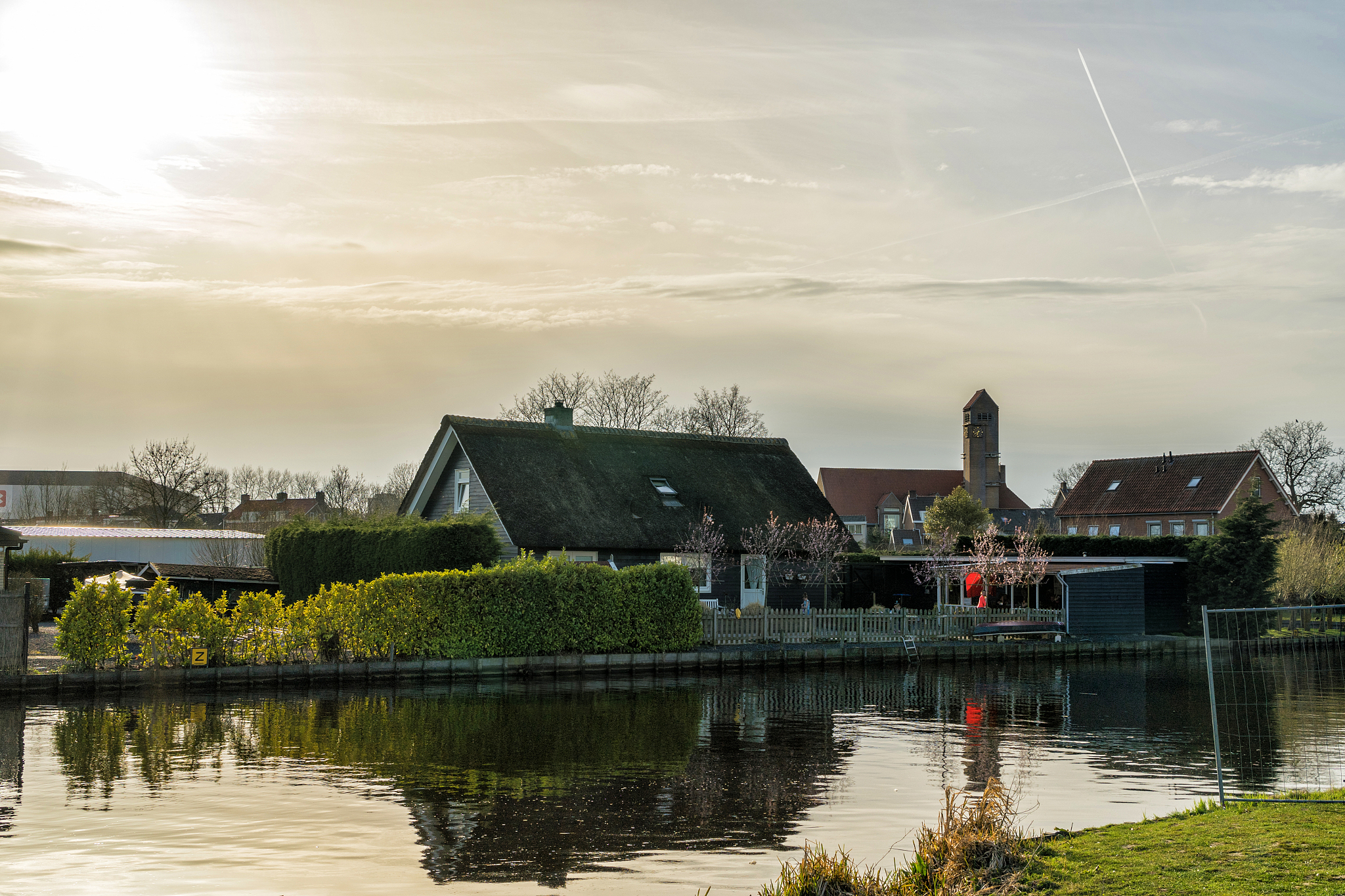 kinderdijk at sunset - the netherlands
