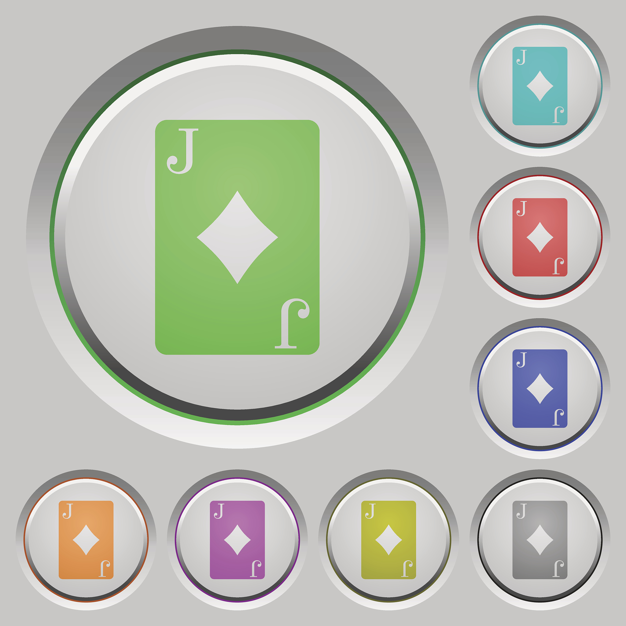 jack of diamonds card push buttons
