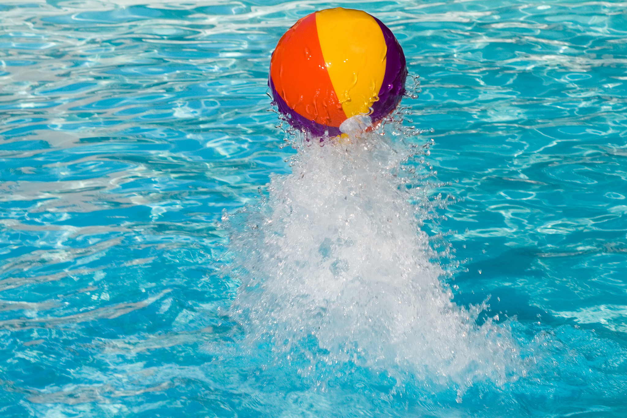ball jumping out of the water
