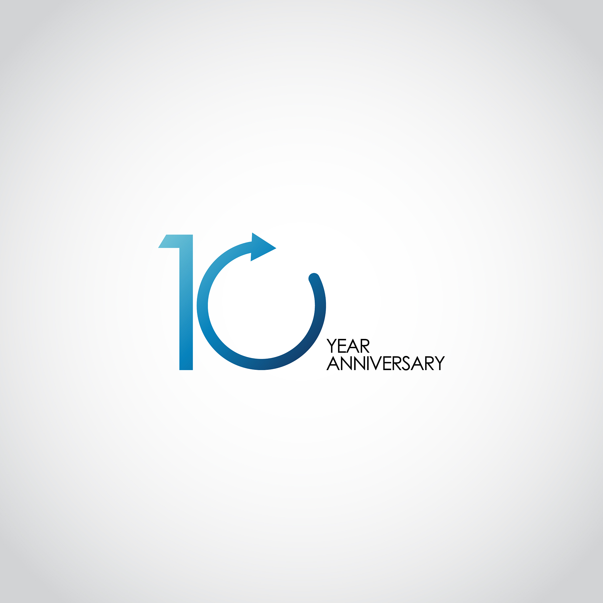 10 year anniversary template design
