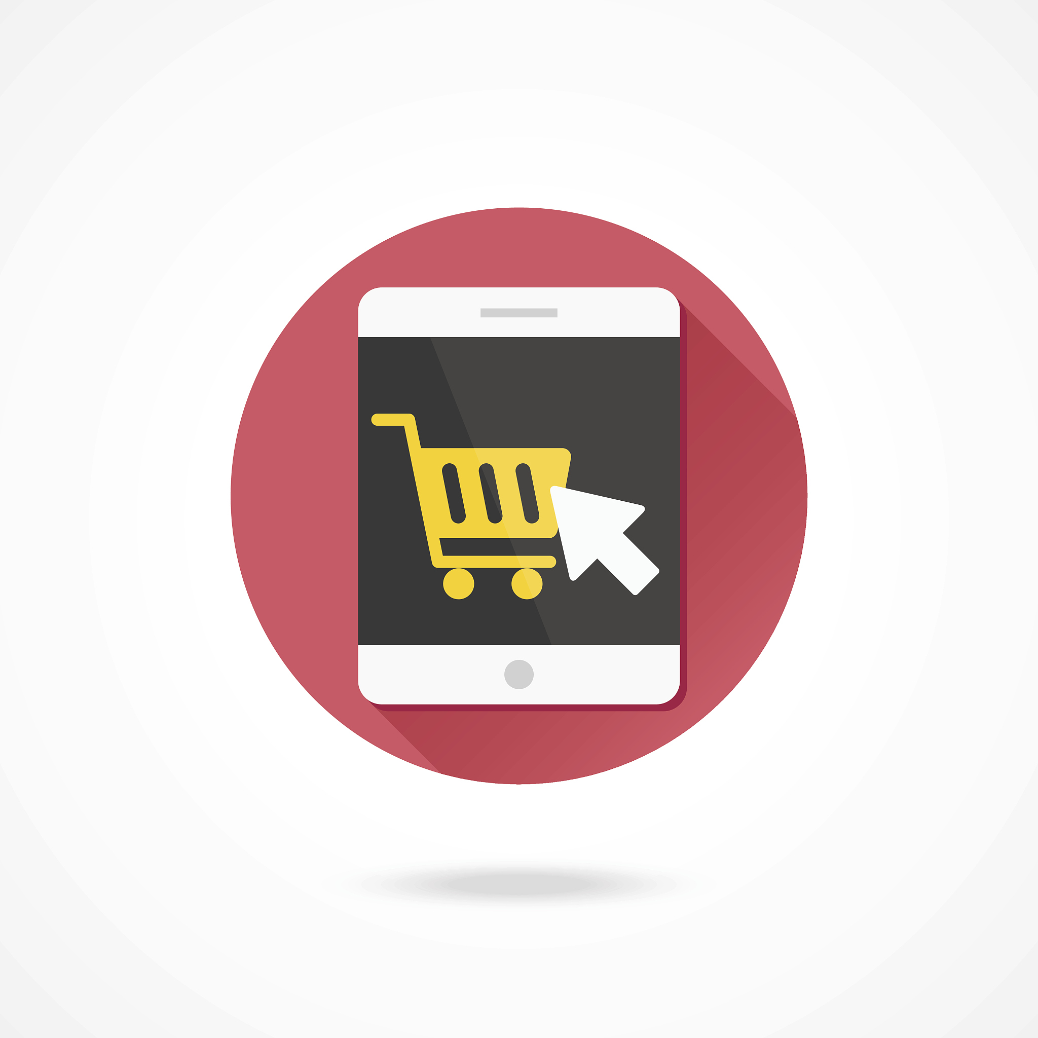 vector tablet buy online icon ecommerce concept