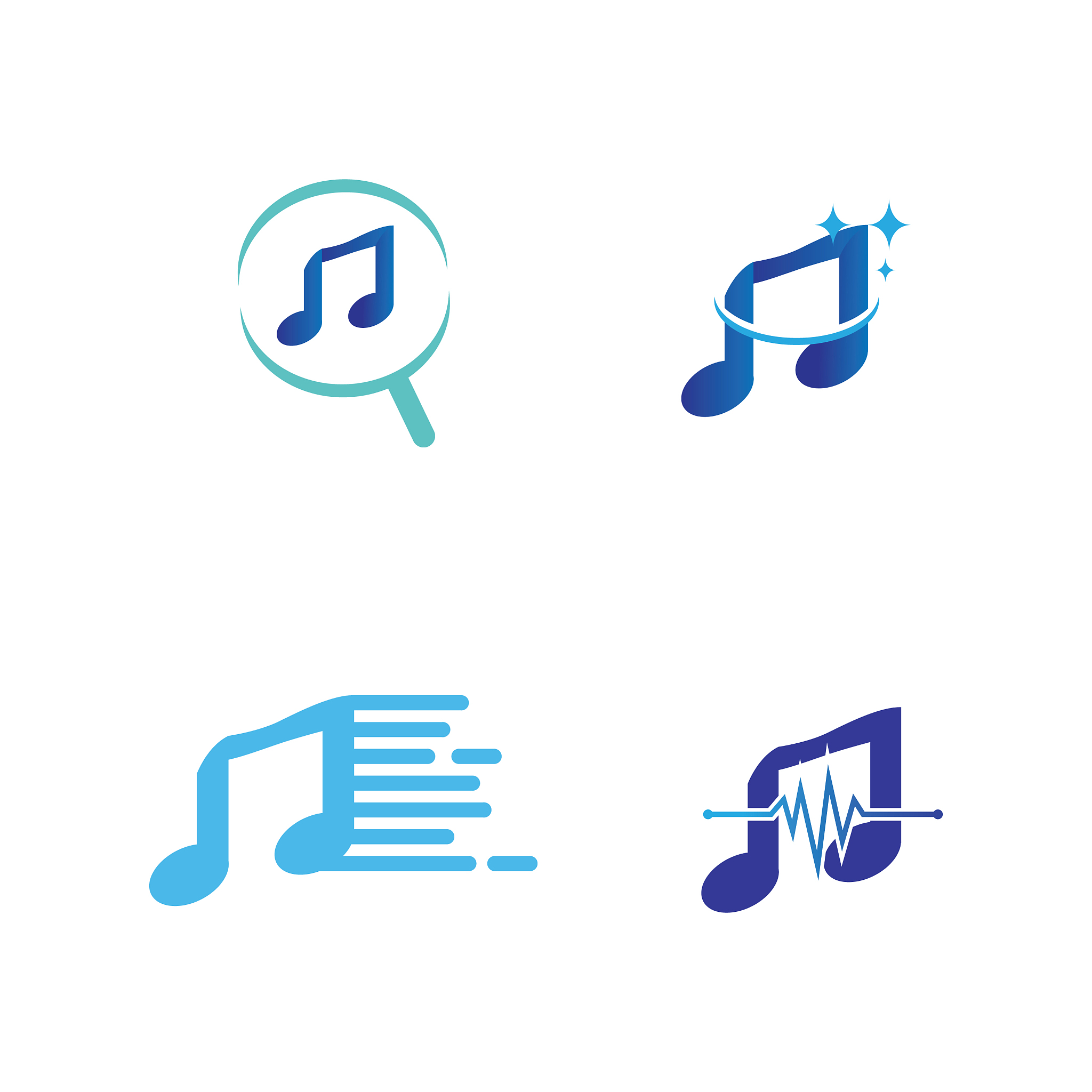 music logo design element simple symbol note