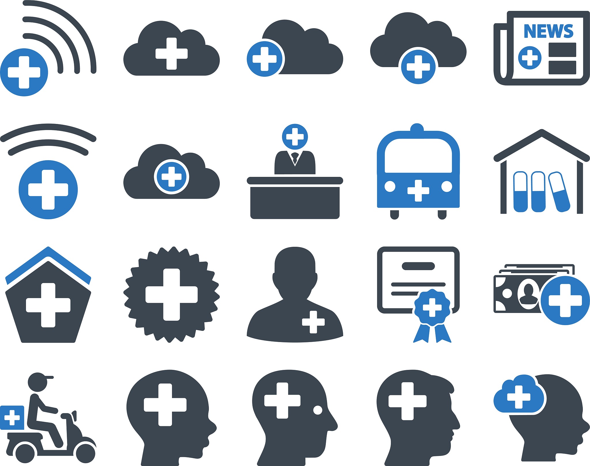 medical icon set