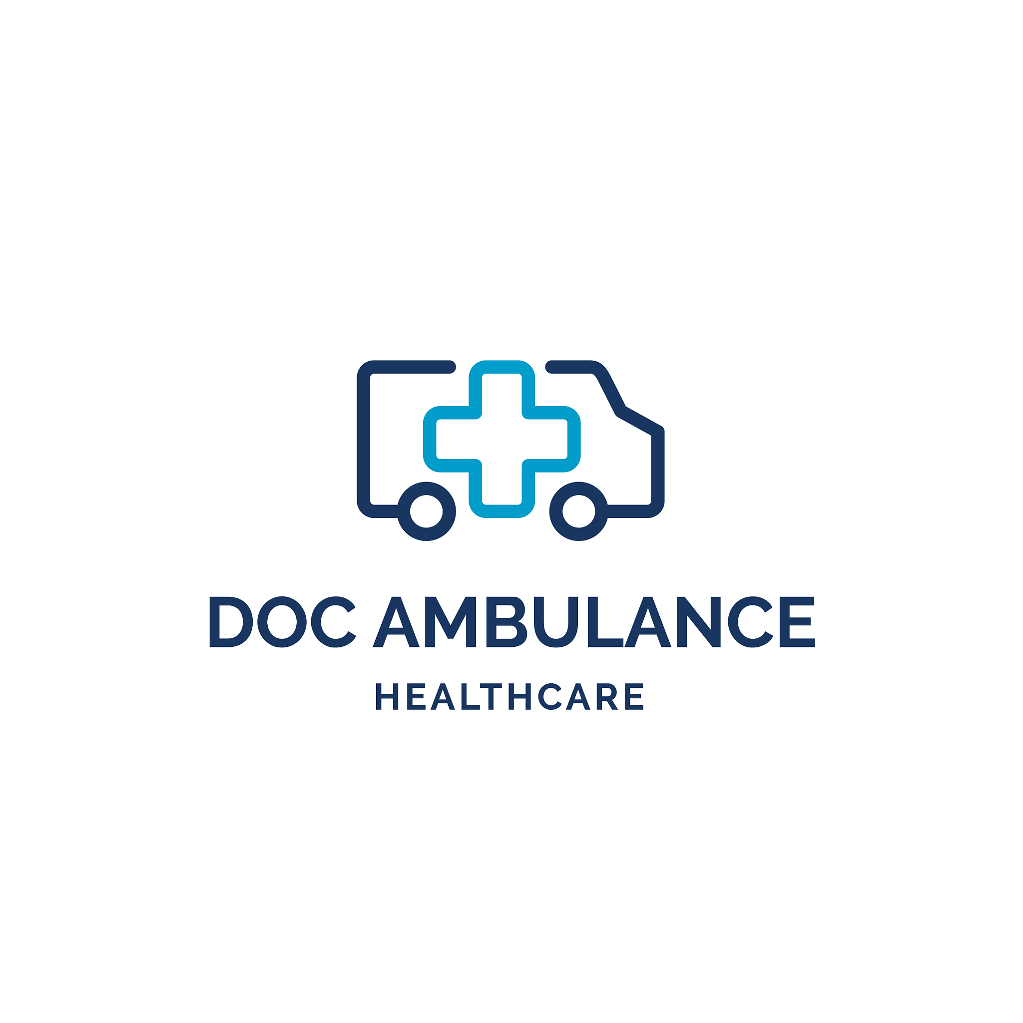 cross health ambulance medical logo design
