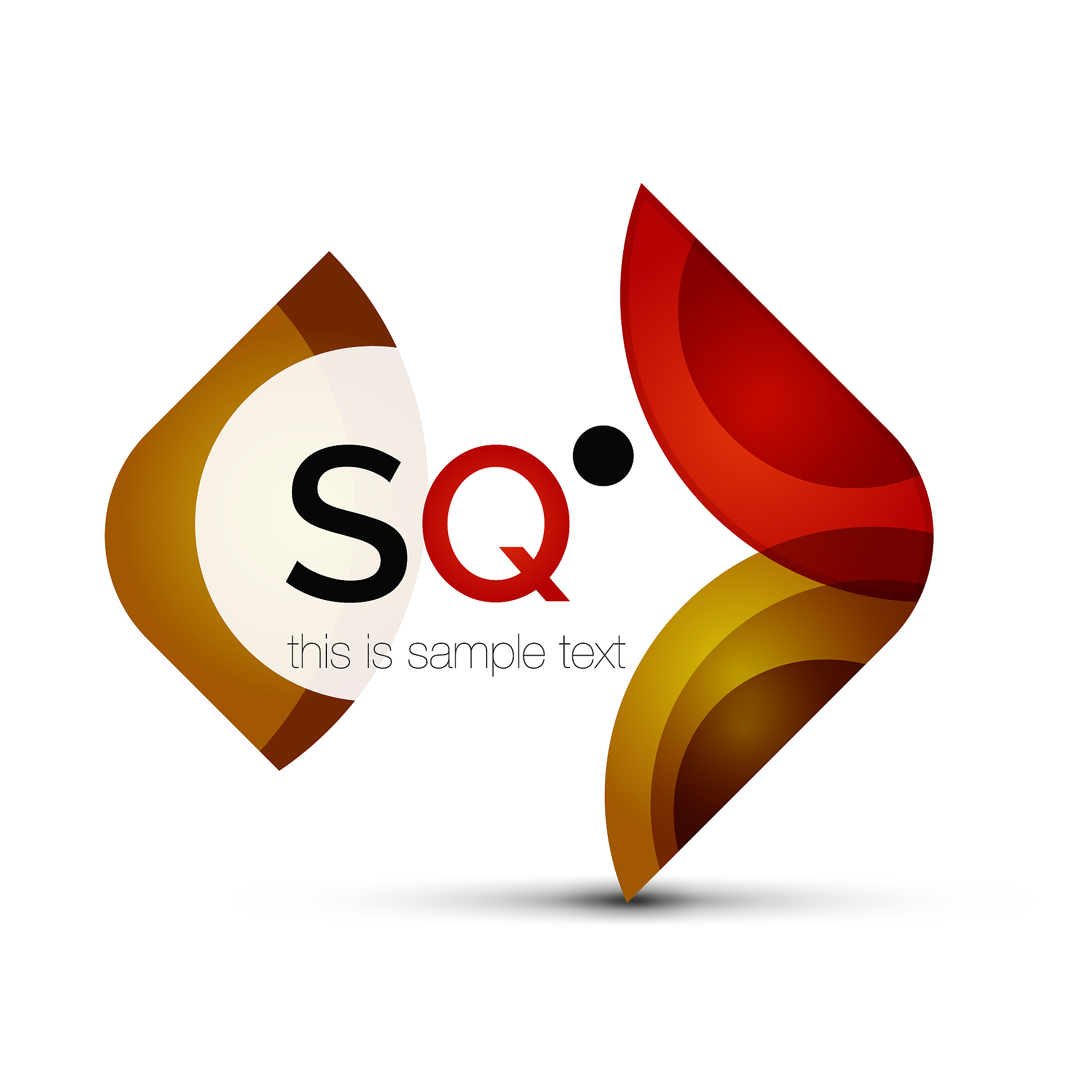 square geometric abstract business emblem