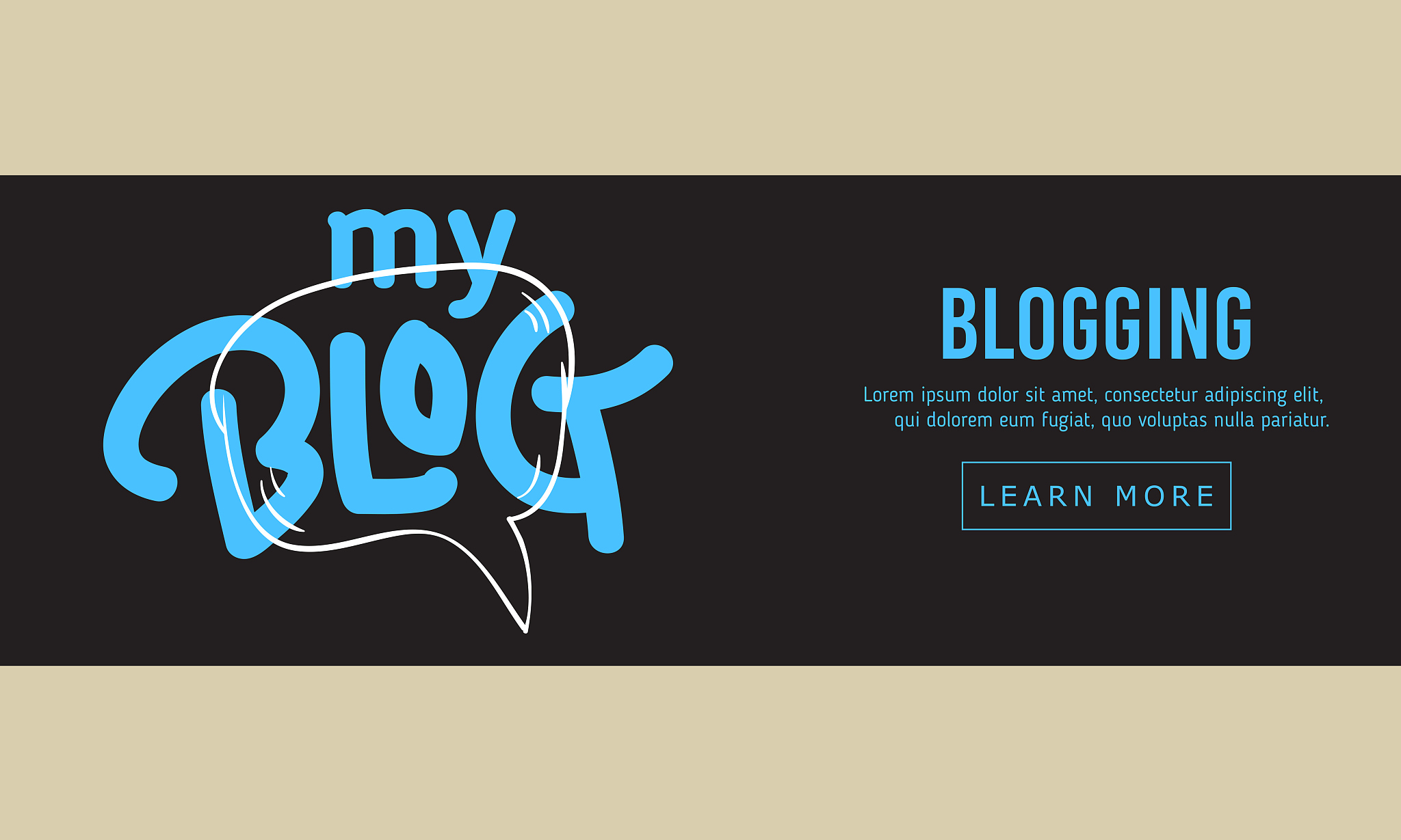 blog artistic lettering type with a cartoon hand drawn sketchy l