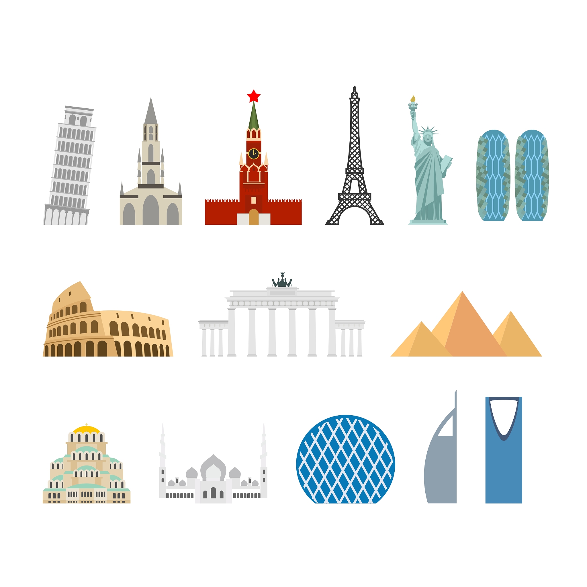landmark travel set architectural monuments known