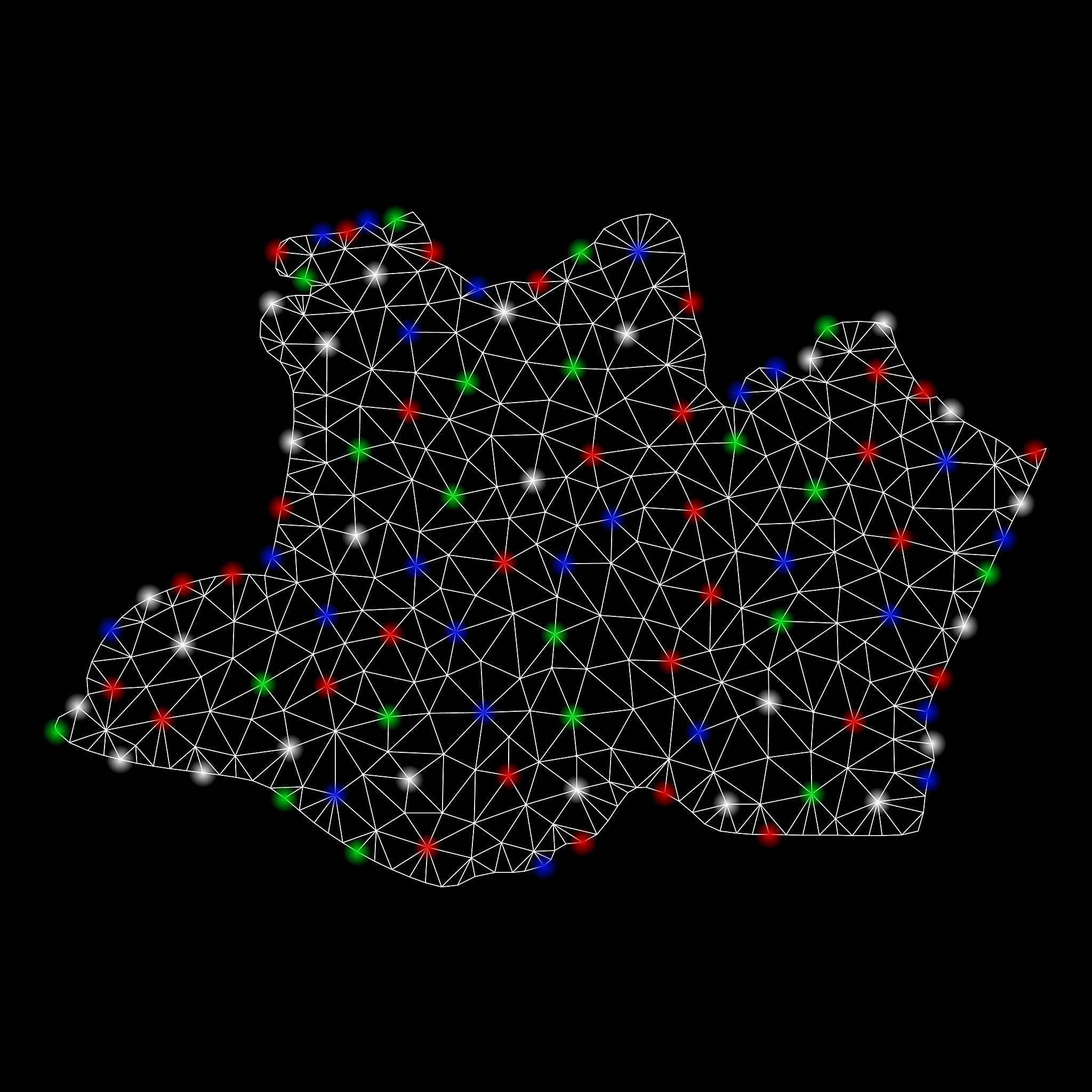 bright mesh carcass amazonas state map with flash