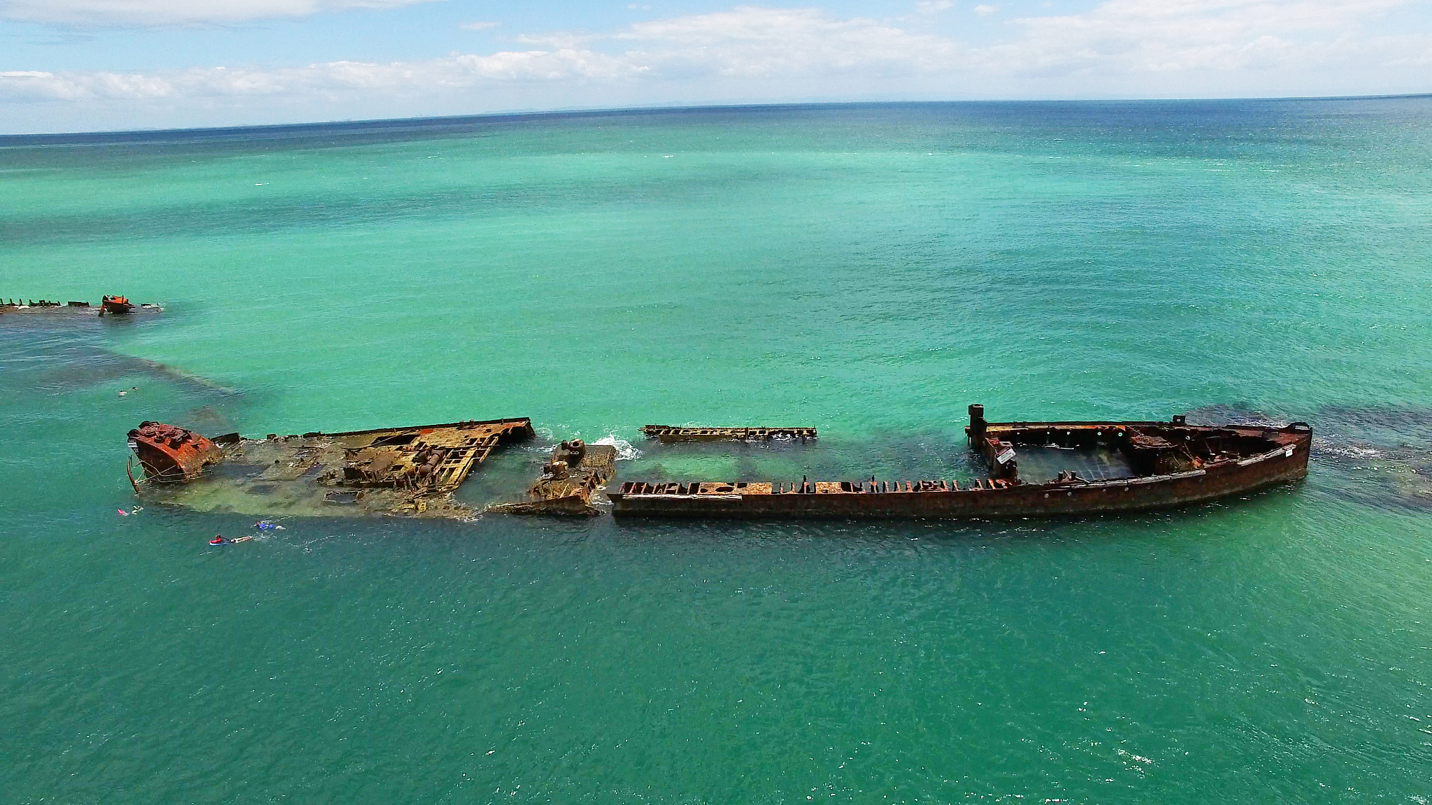 aerial view of tangalooma island