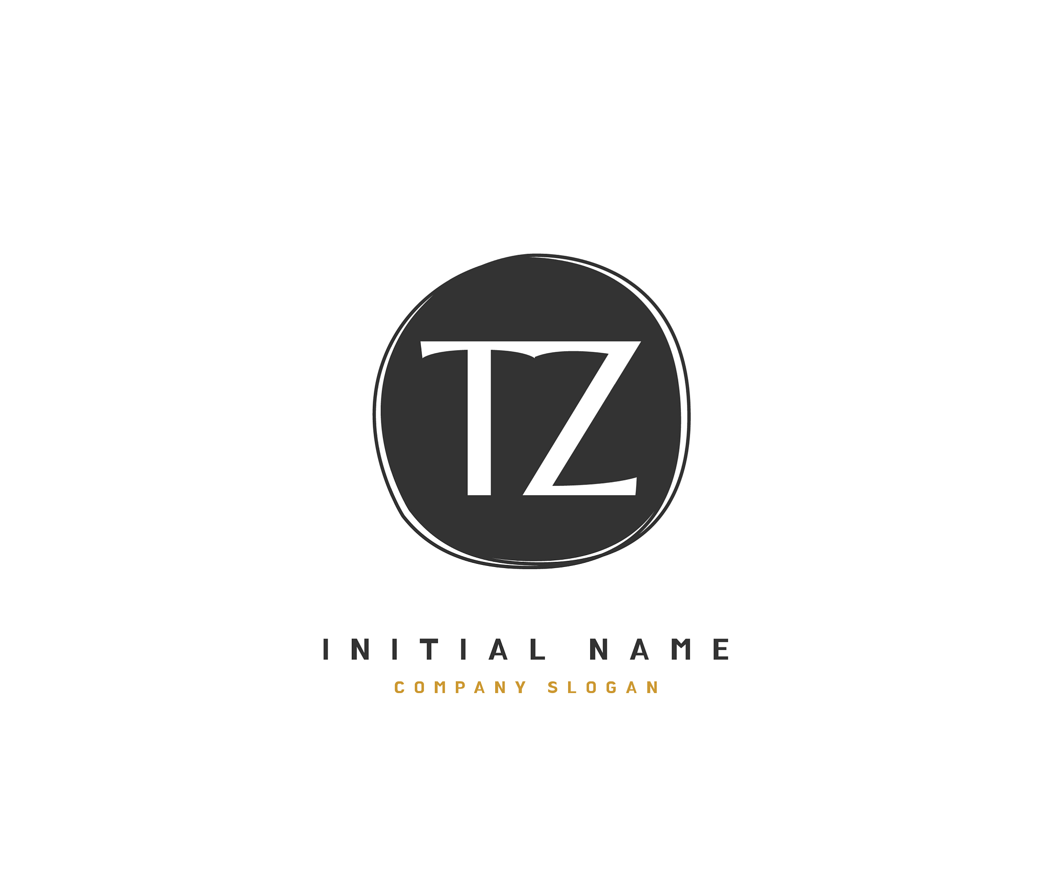 t z tz beauty initial logo handwriting logo of