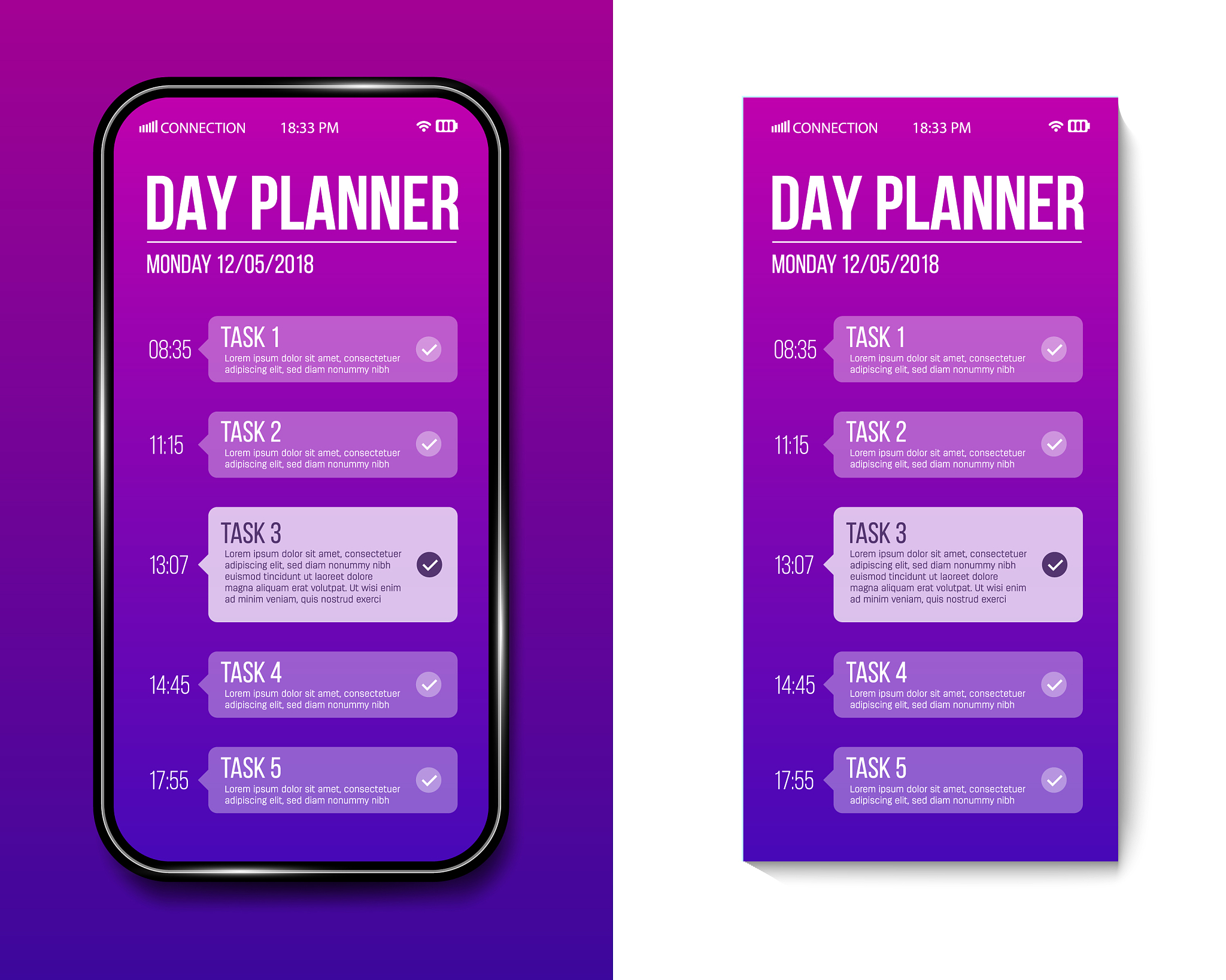creative of phone day planner